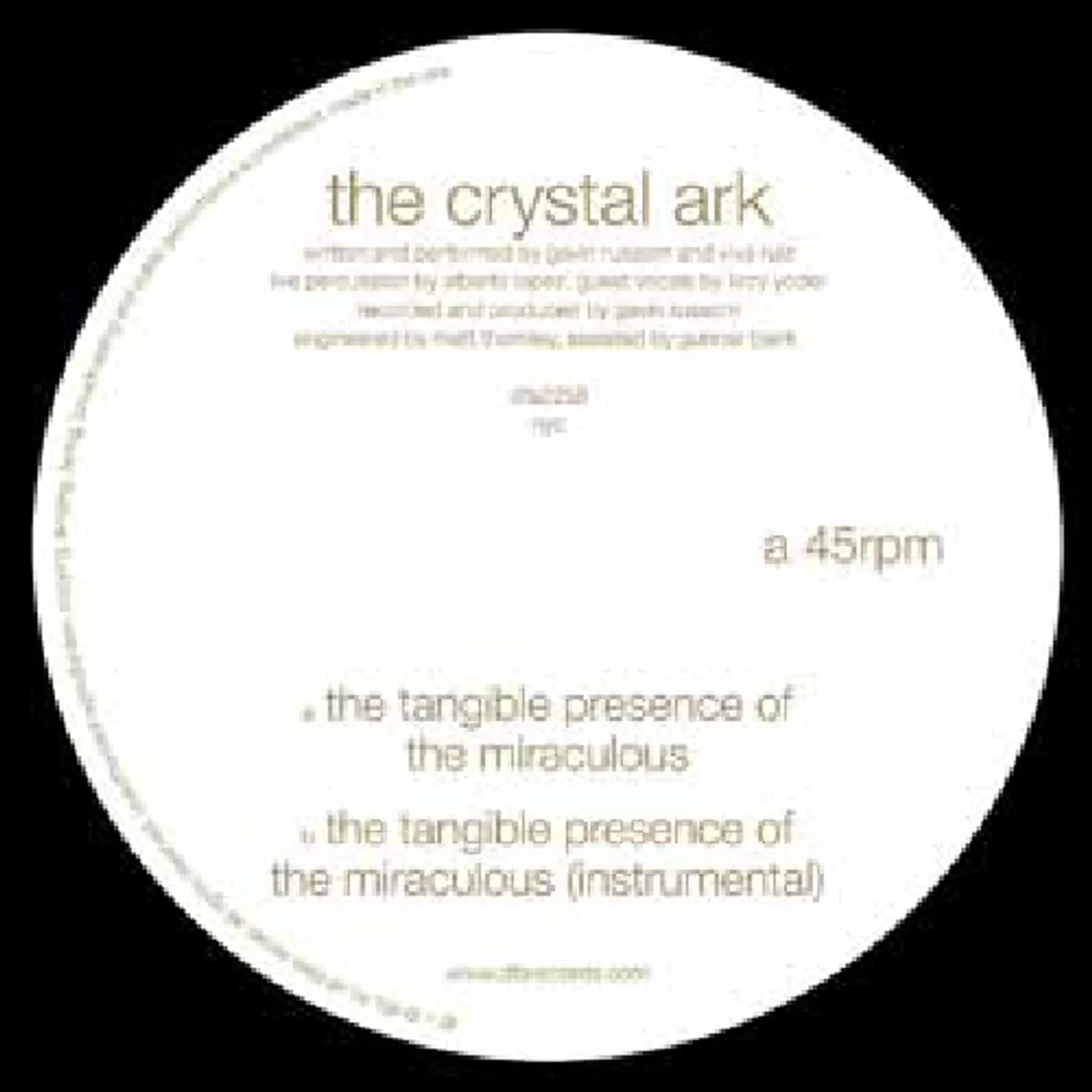 The Crystal Ark TANGIBLE PRESENCE OF THE MIRACULOUS Vinyl Record