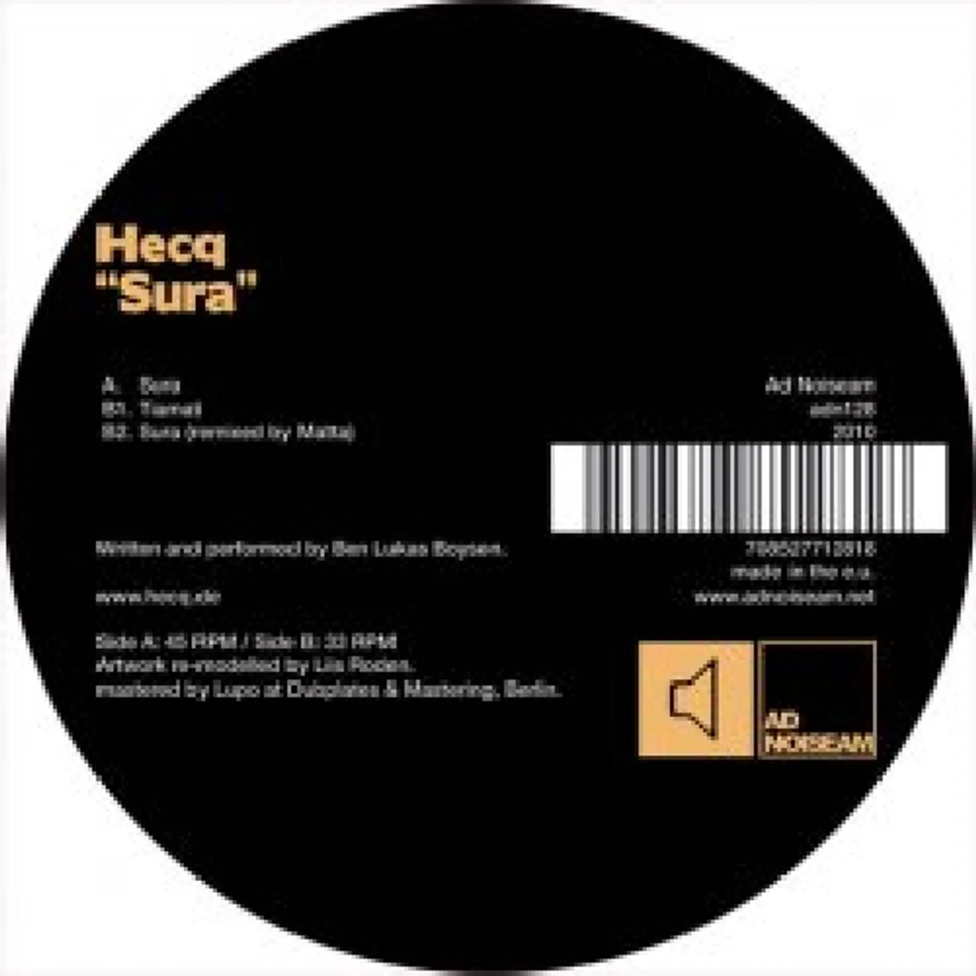 Hecq Sura Vinyl Record