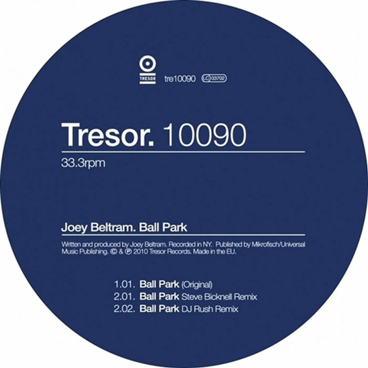 Joey Beltram Ball Park Vinyl Record