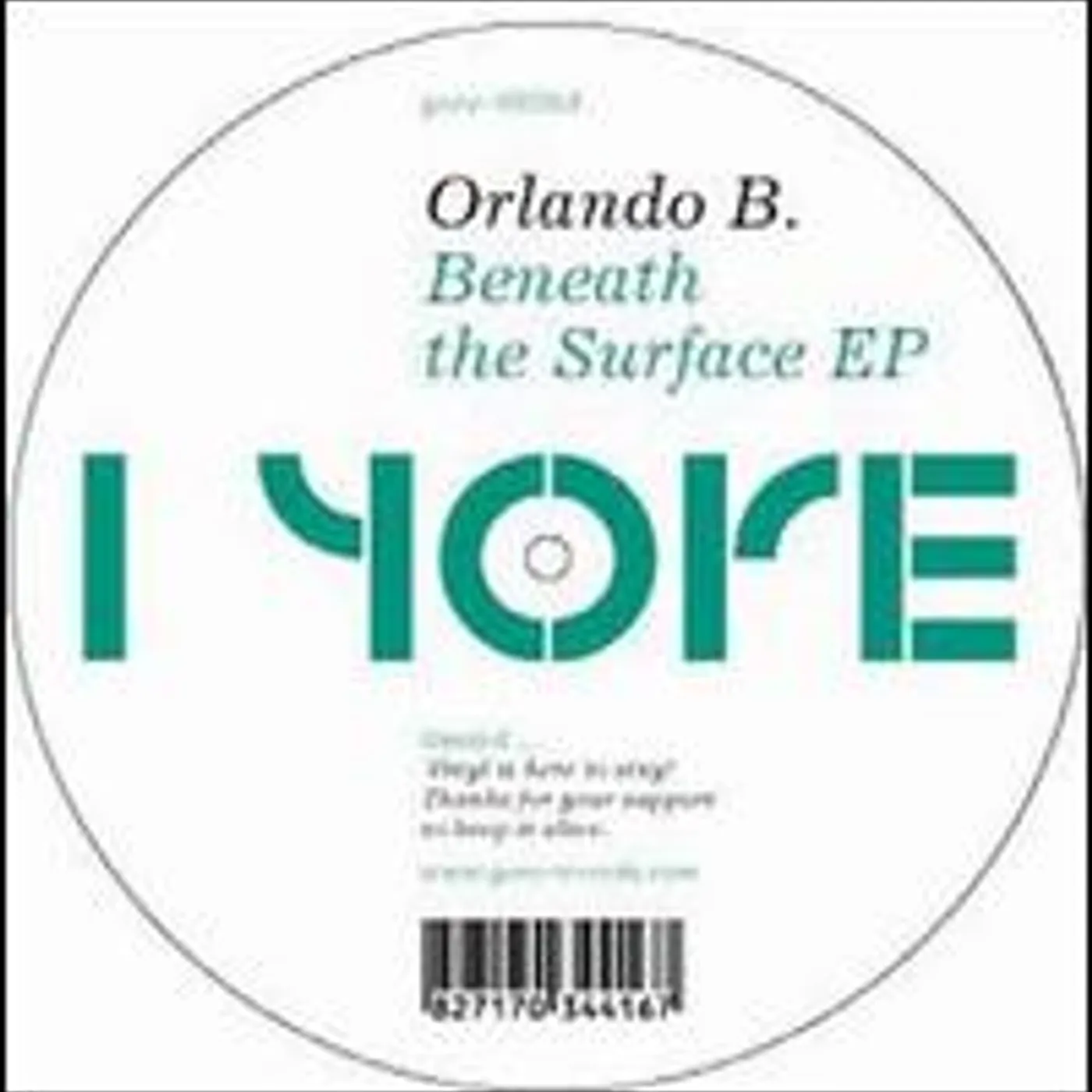 Orlando B BENEATH THE SURFACE EP Vinyl Record