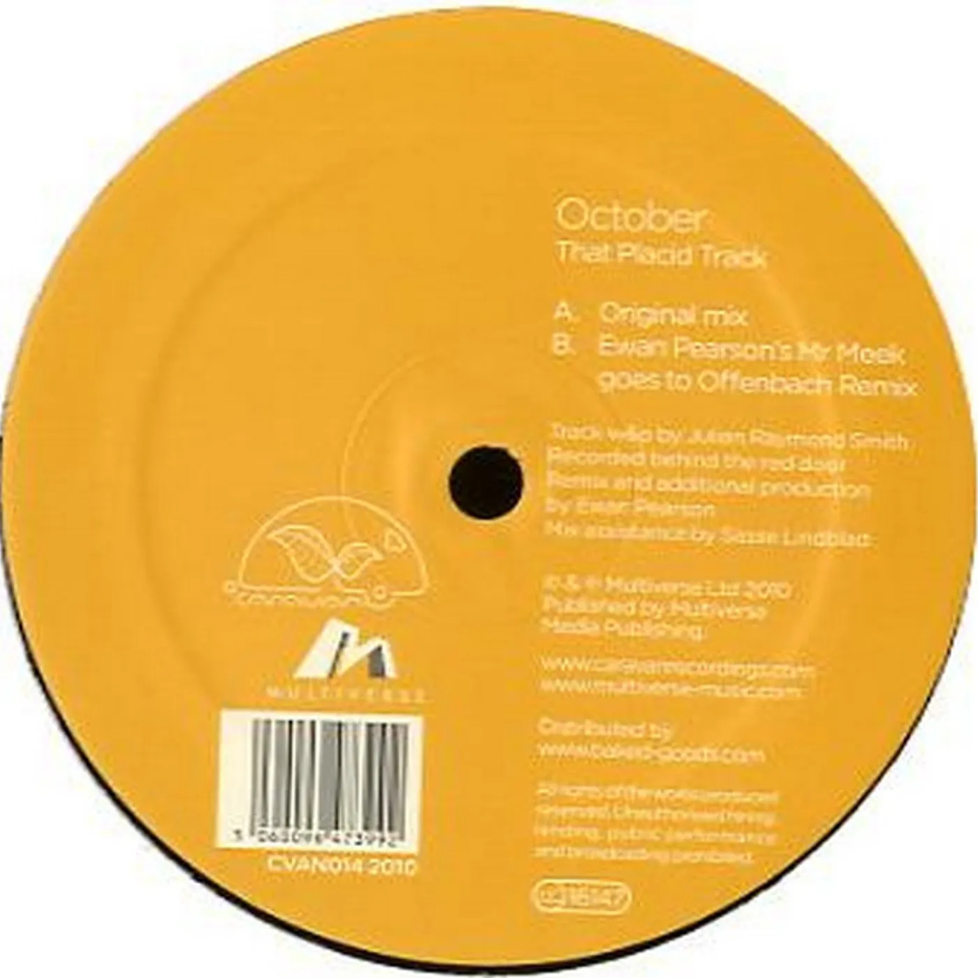 OCTOBER THAT PLACID TRACK Vinyl Record