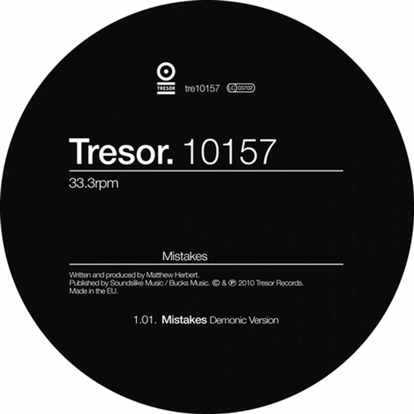 Matthew Herbert Mistakes Vinyl Record