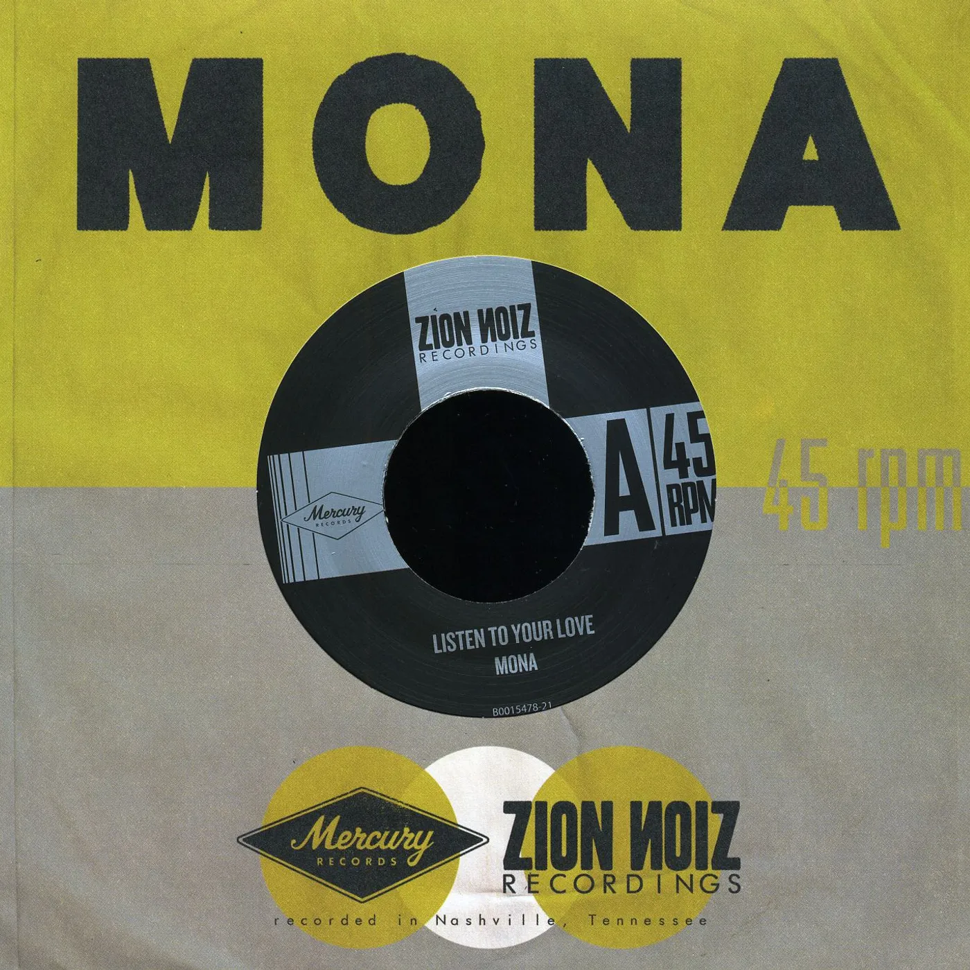 MONA LISTEN TO YOUR LOVE / ALL THIS TIME Vinyl Record