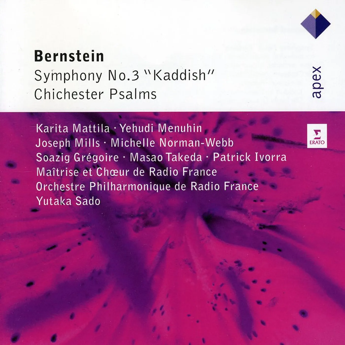 BERNSTEIN / MATTILA / GREGOIRE / OPRF / SADO SYMPHONY 3: KADDISH / CHICHESTER PSALMS CD