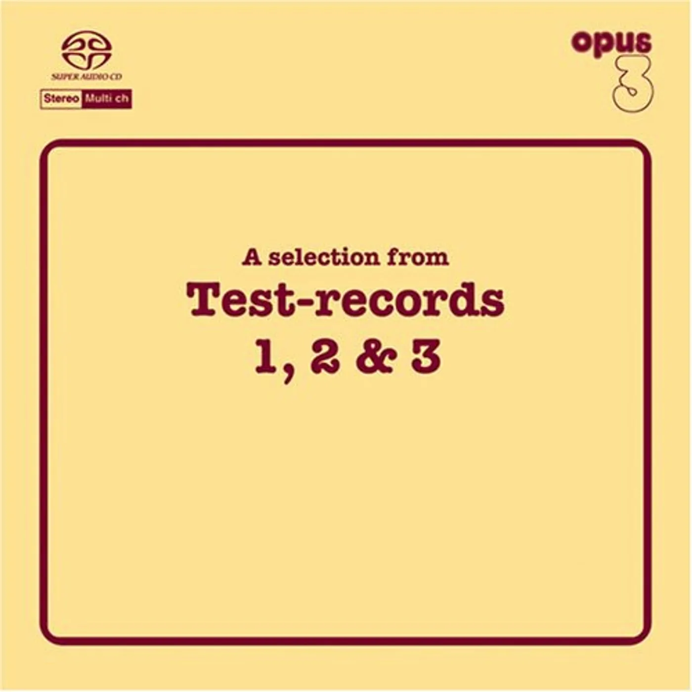 Various Artists  SELECTION FROM TEST-RECORDS 1 & 2 & 3 / VARIOUS Super Audio CD