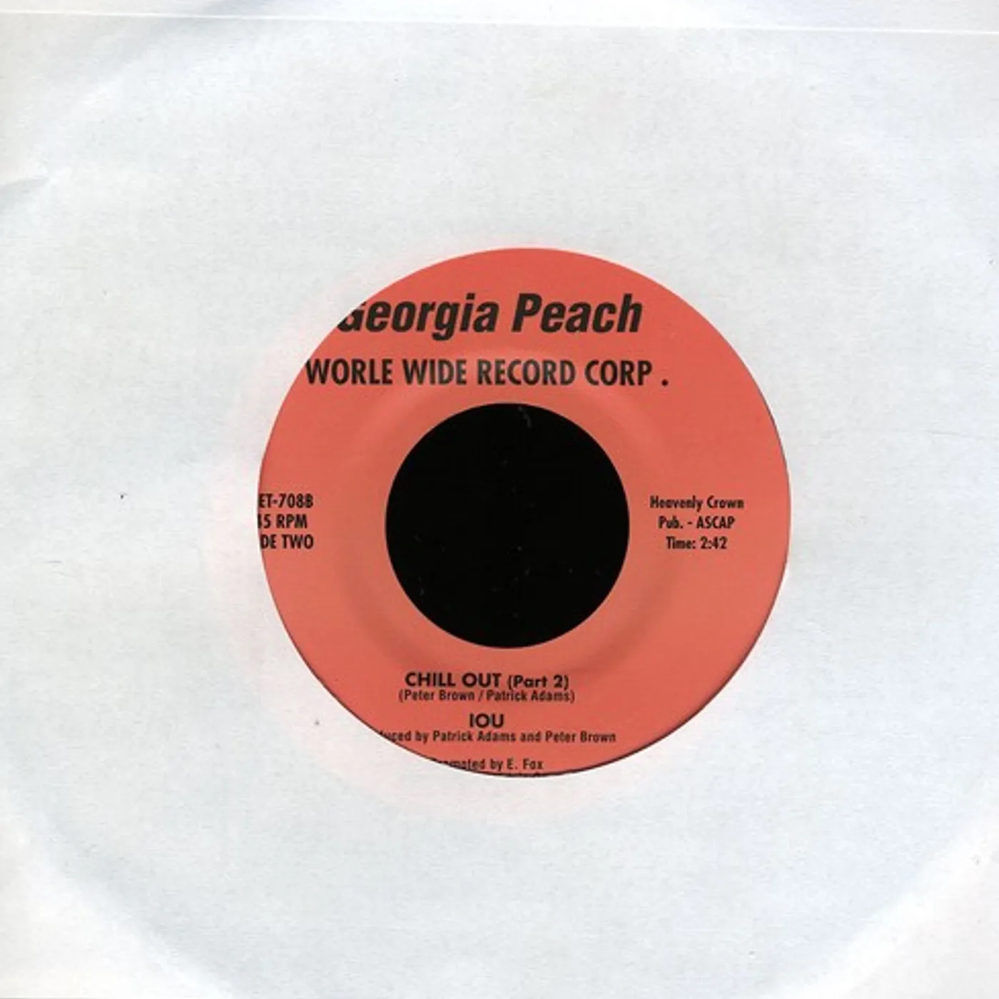 IOU CHILL OUT Vinyl Record