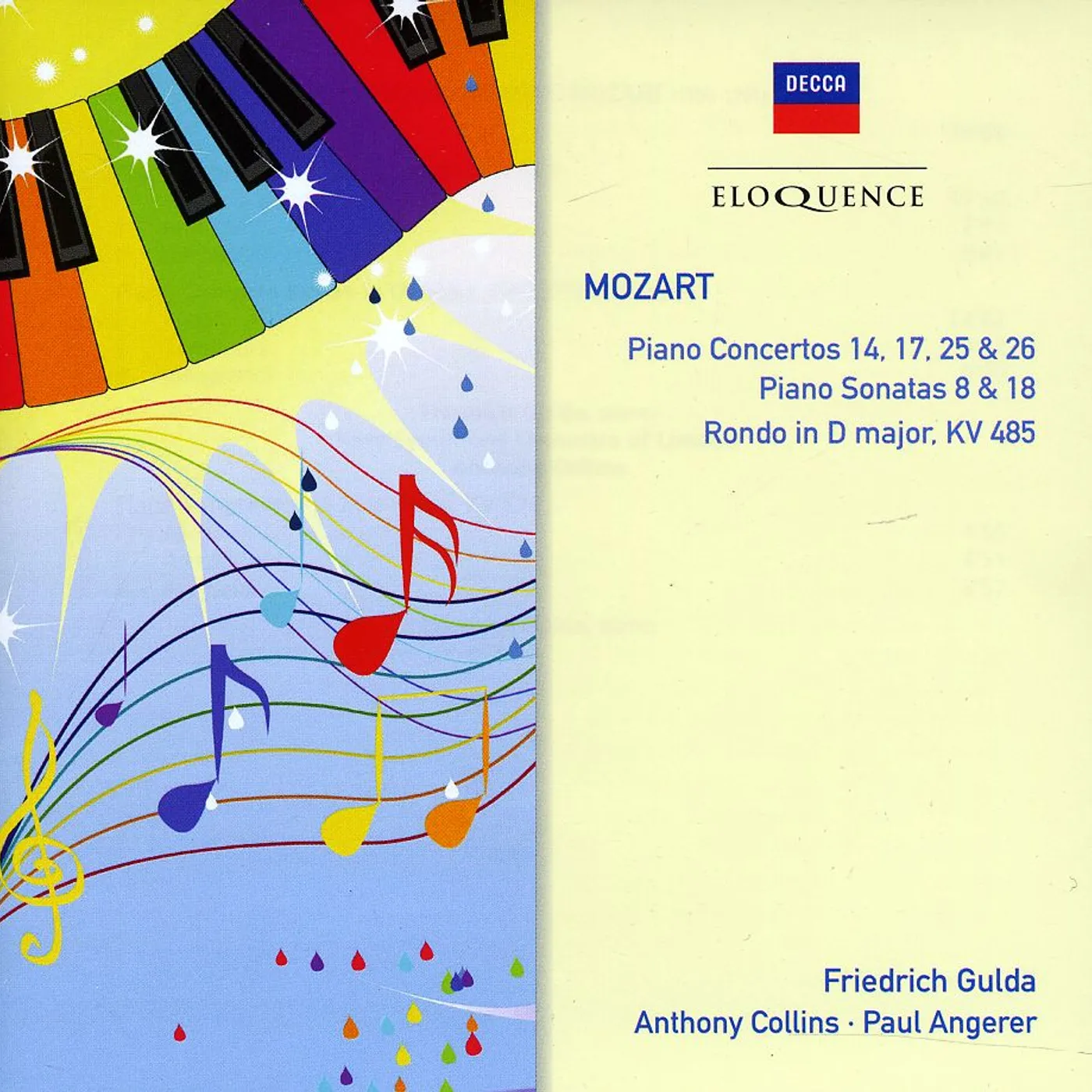 Mozart / Friedrich Gulda MOZART: PNO CTOS NOS 14 / 17 / 25 & 26 CD