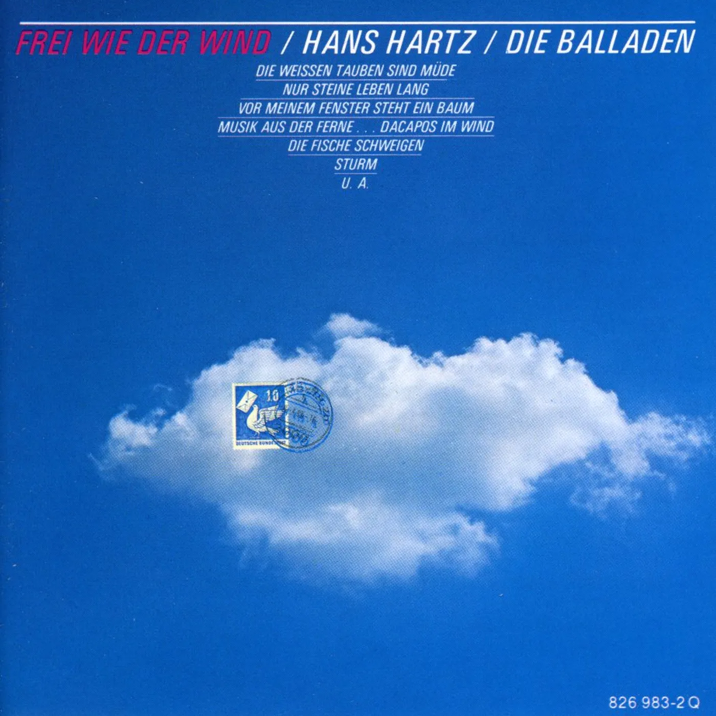 Hans Hartz FREI WIE DER WIND CD