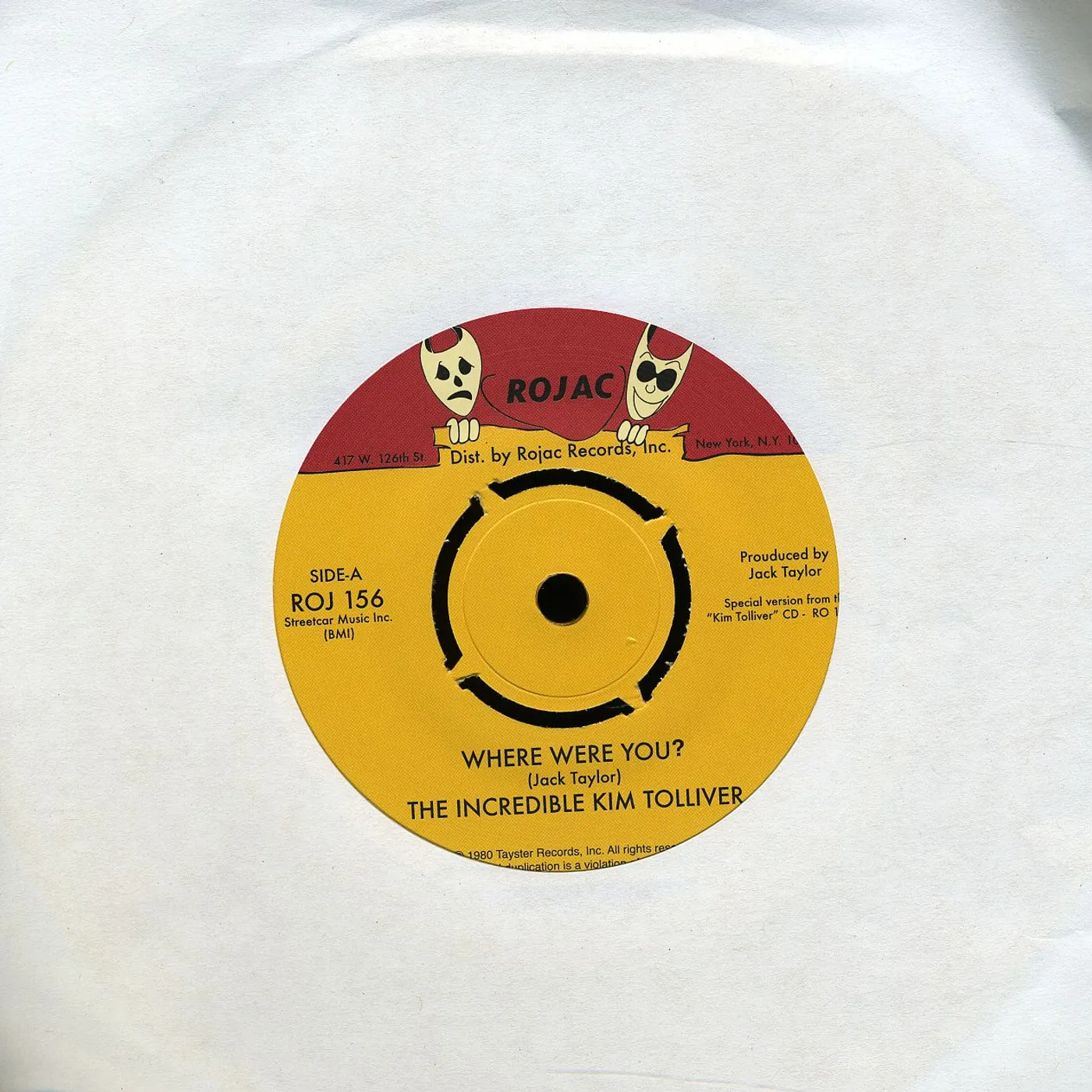 Kim Tolliver WHERE WERE YOU / YOU'RE TRYING TO COP MY STUFF Vinyl Record