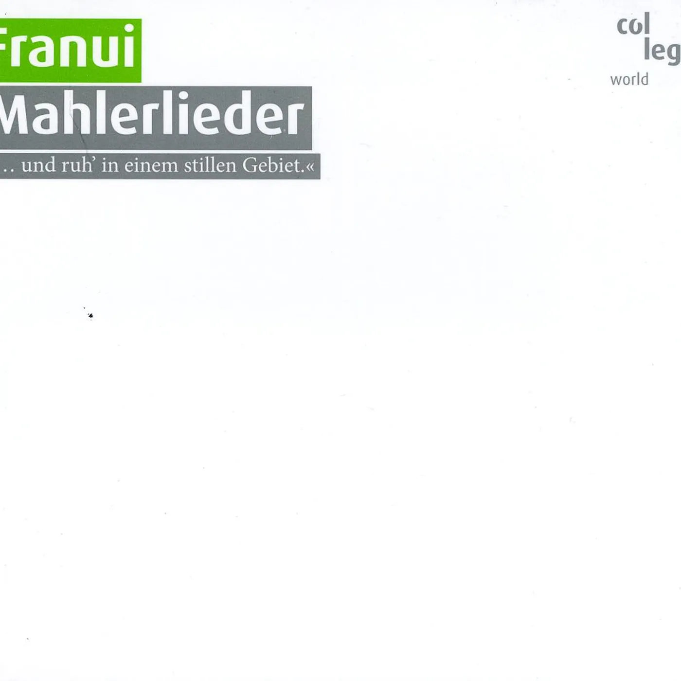 Gustav MahlerLIEDER CD