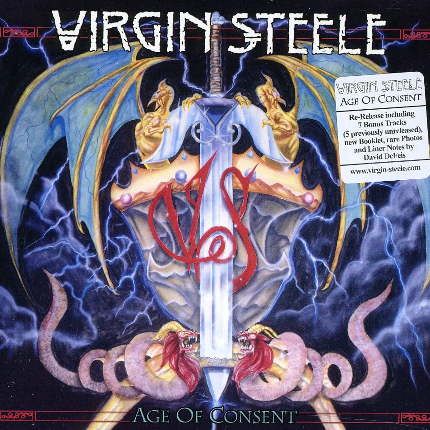 Virgin Steele AGE OF CONSENT CD