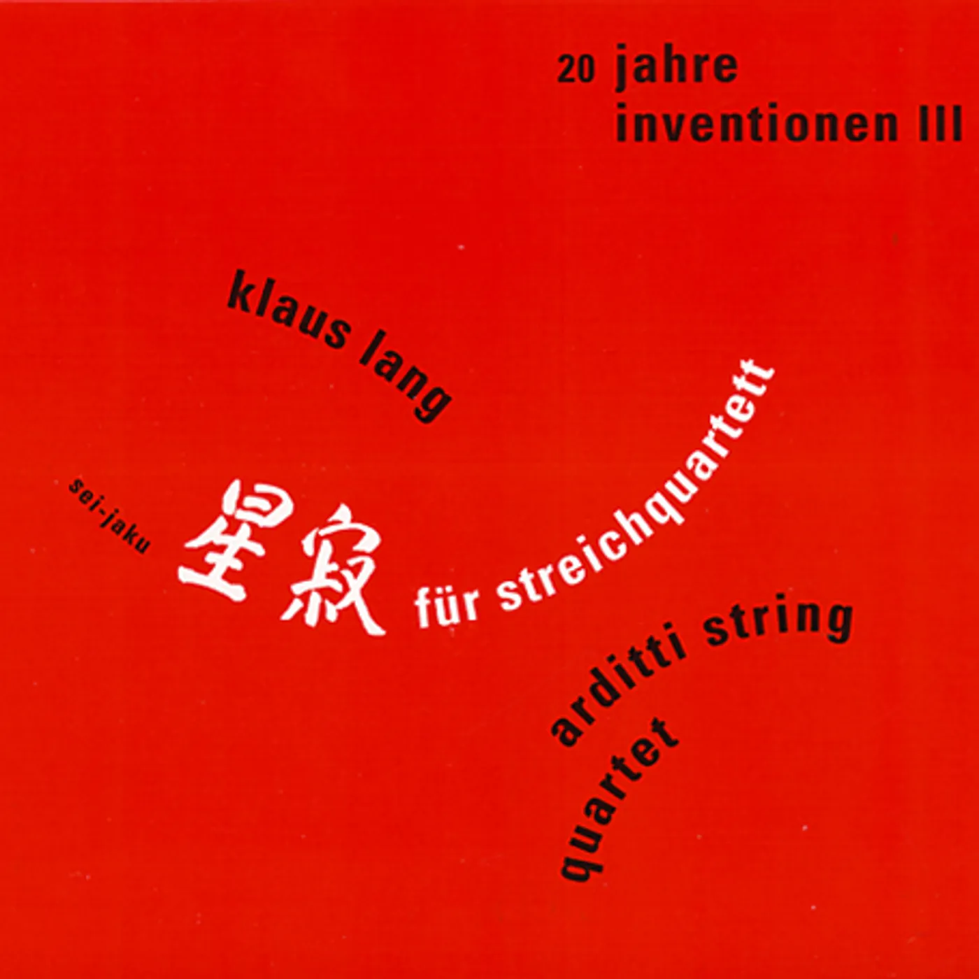 Klaus Lang 20 JAHRE INVENTIONEN III CD