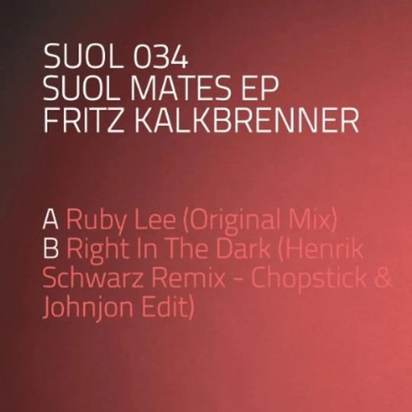 Fritz Kalkbrenner SUOL MATES Vinyl Record
