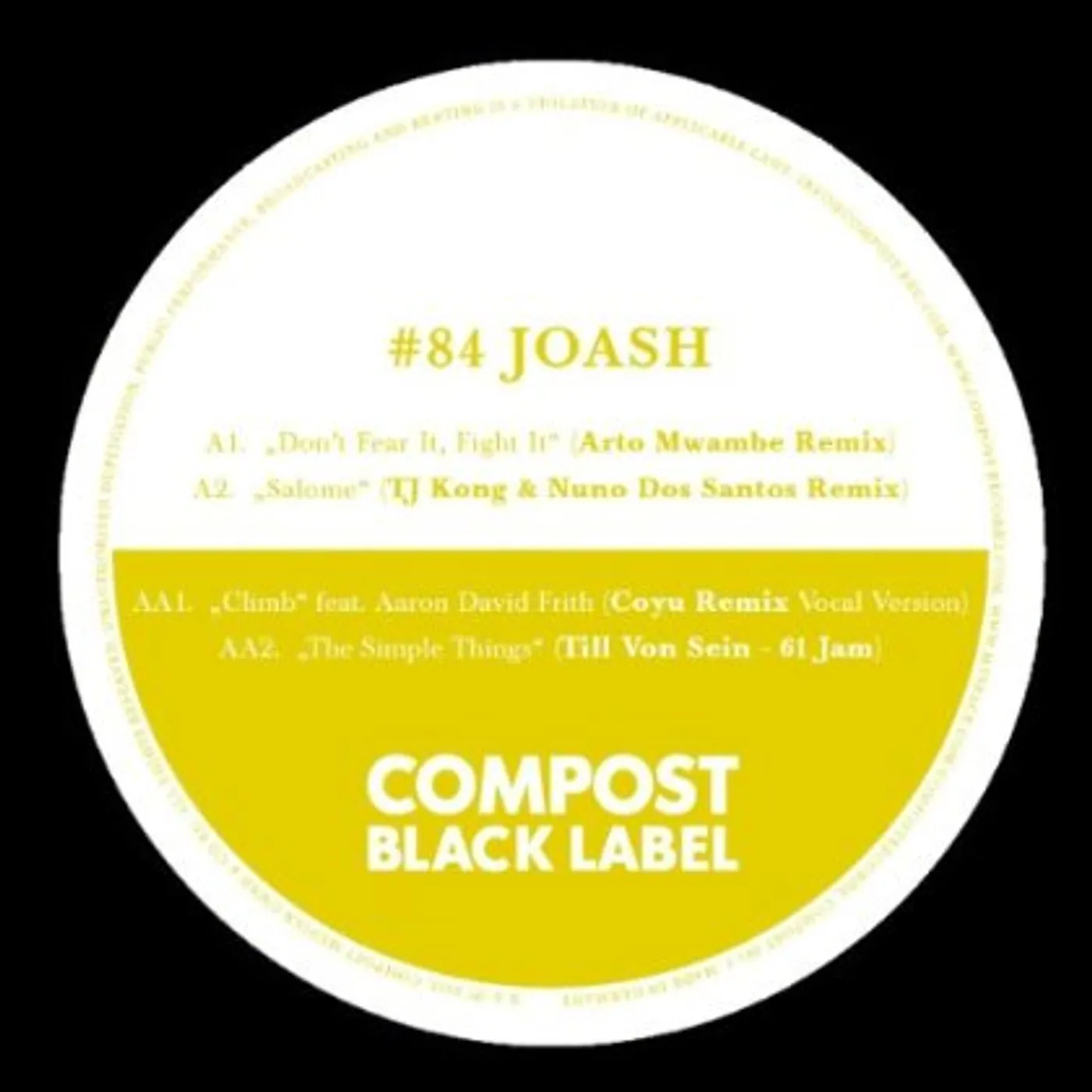 Joash COMPOST BLACK LABEL 84 Vinyl Record