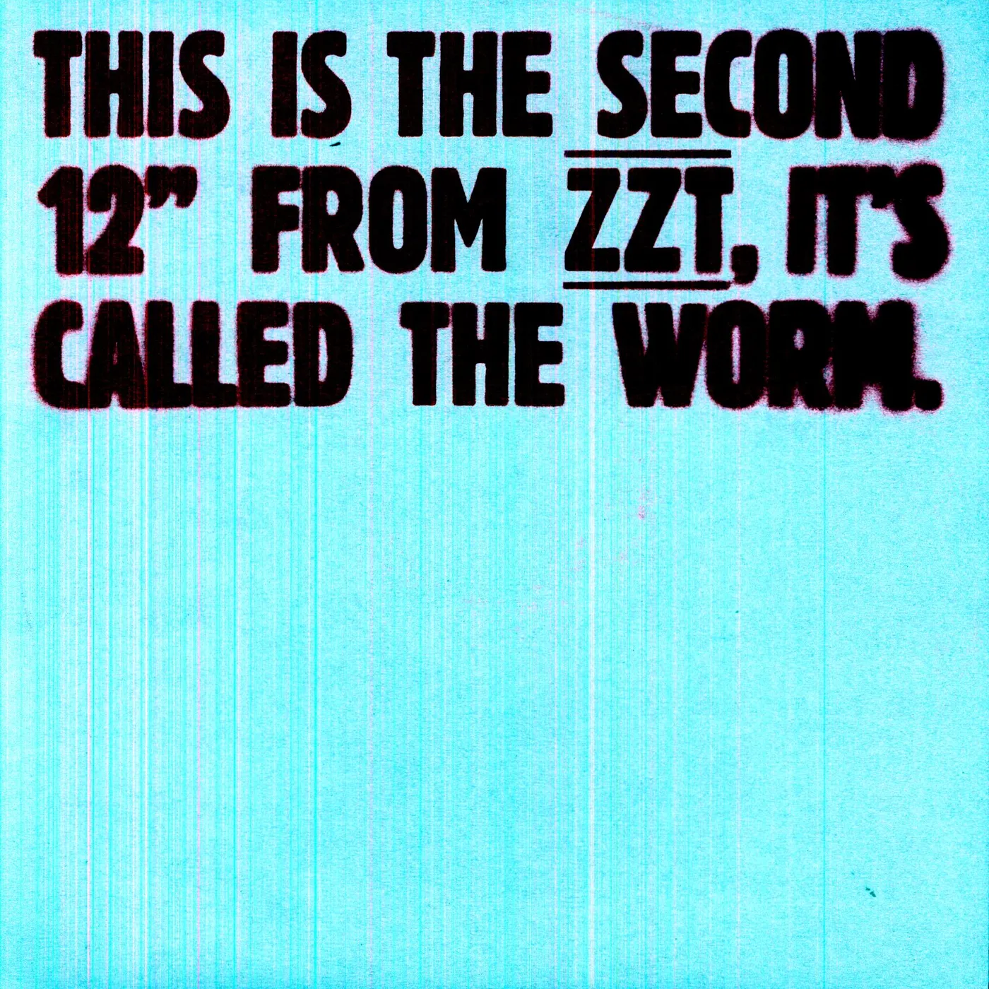 ZZT WORM Vinyl Record