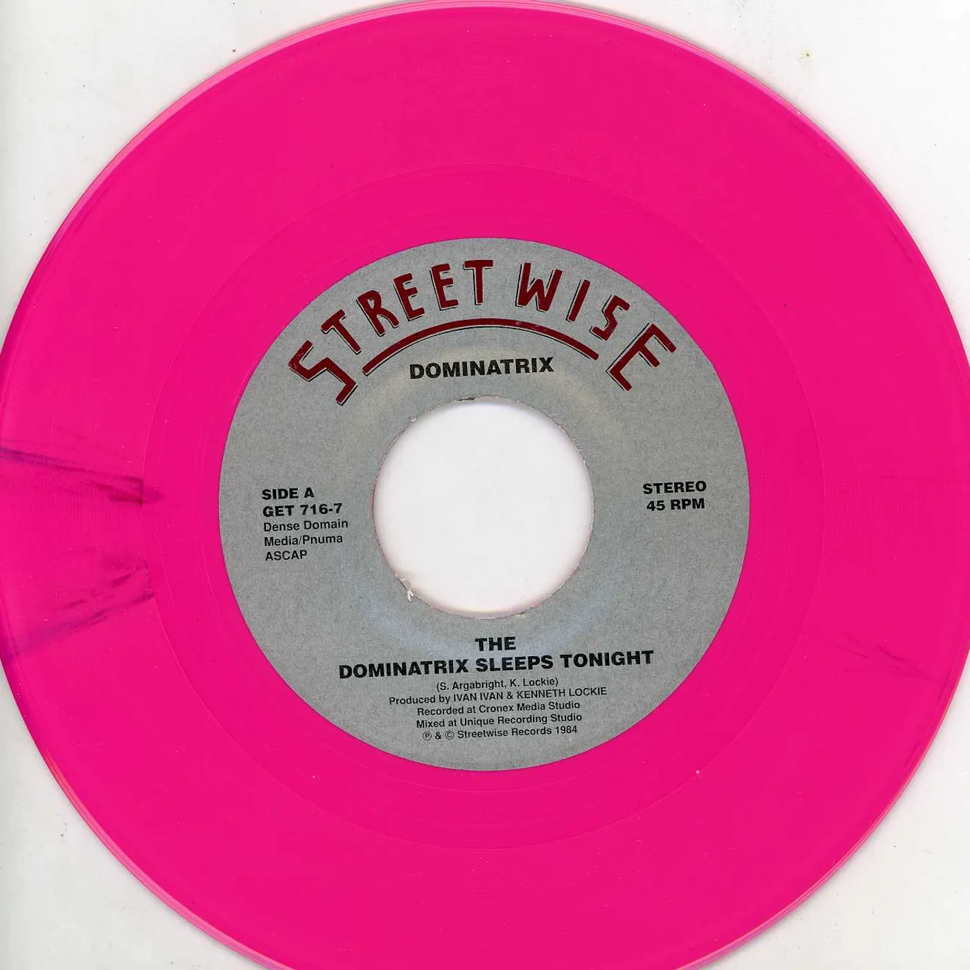 DOMINATRIX SLEEPS TONIGHT / BEAT ME SCRATCH ME Vinyl Record