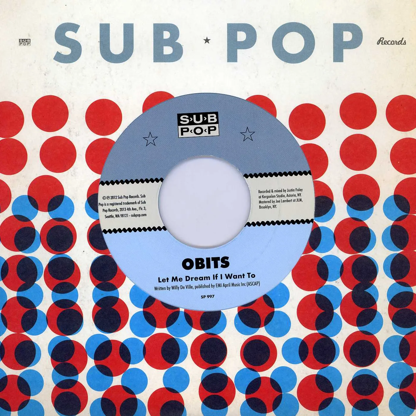 Obits LET ME DREAM IF I WANT TO / THE CITY IS DEAD Vinyl Record
