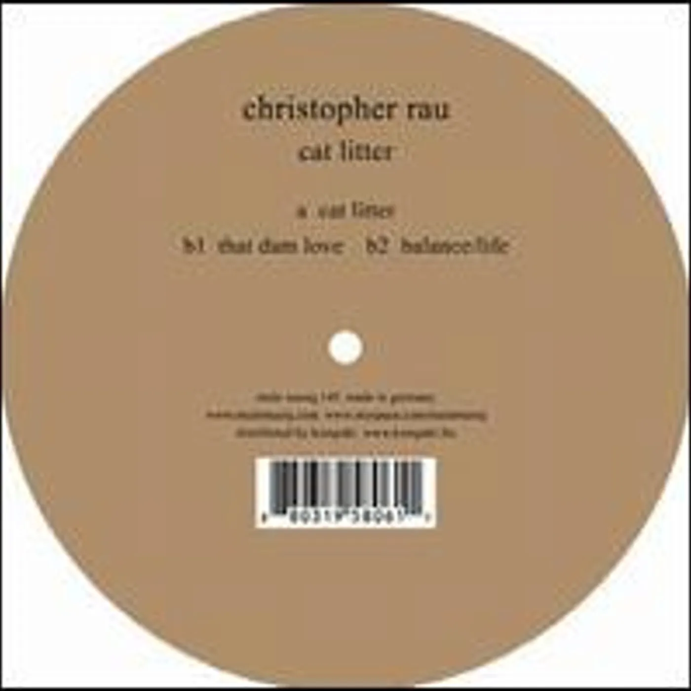 Christopher Rau CAT LITTER Vinyl Record