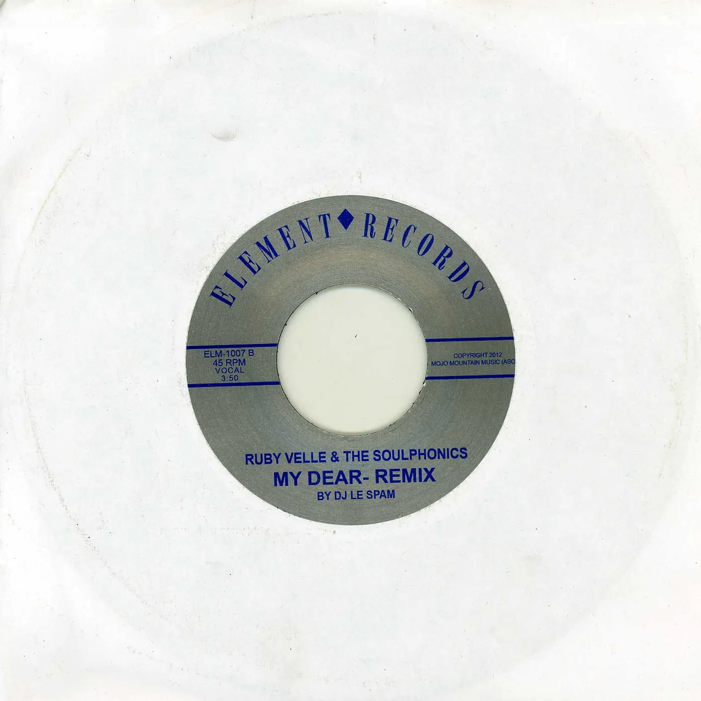 Ruby Velle & The Soulphonics MY DEAR / MY DEAR REMIX Vinyl Record