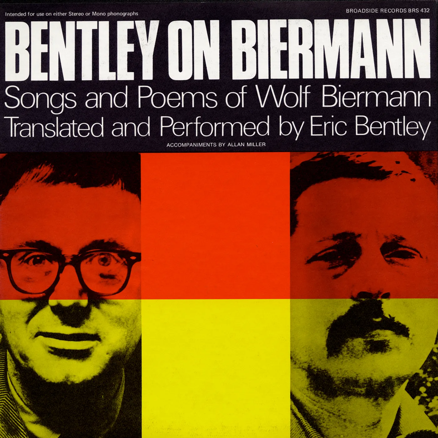 Eric Bentley BENTLEY ON BIERMANN: SONGS AND POEMS CD