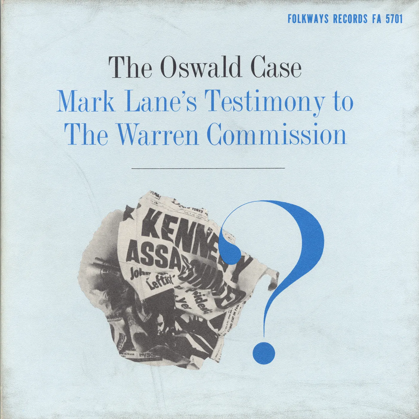 OSWALD CASE: MARK LANE'S TESTIMONY CD