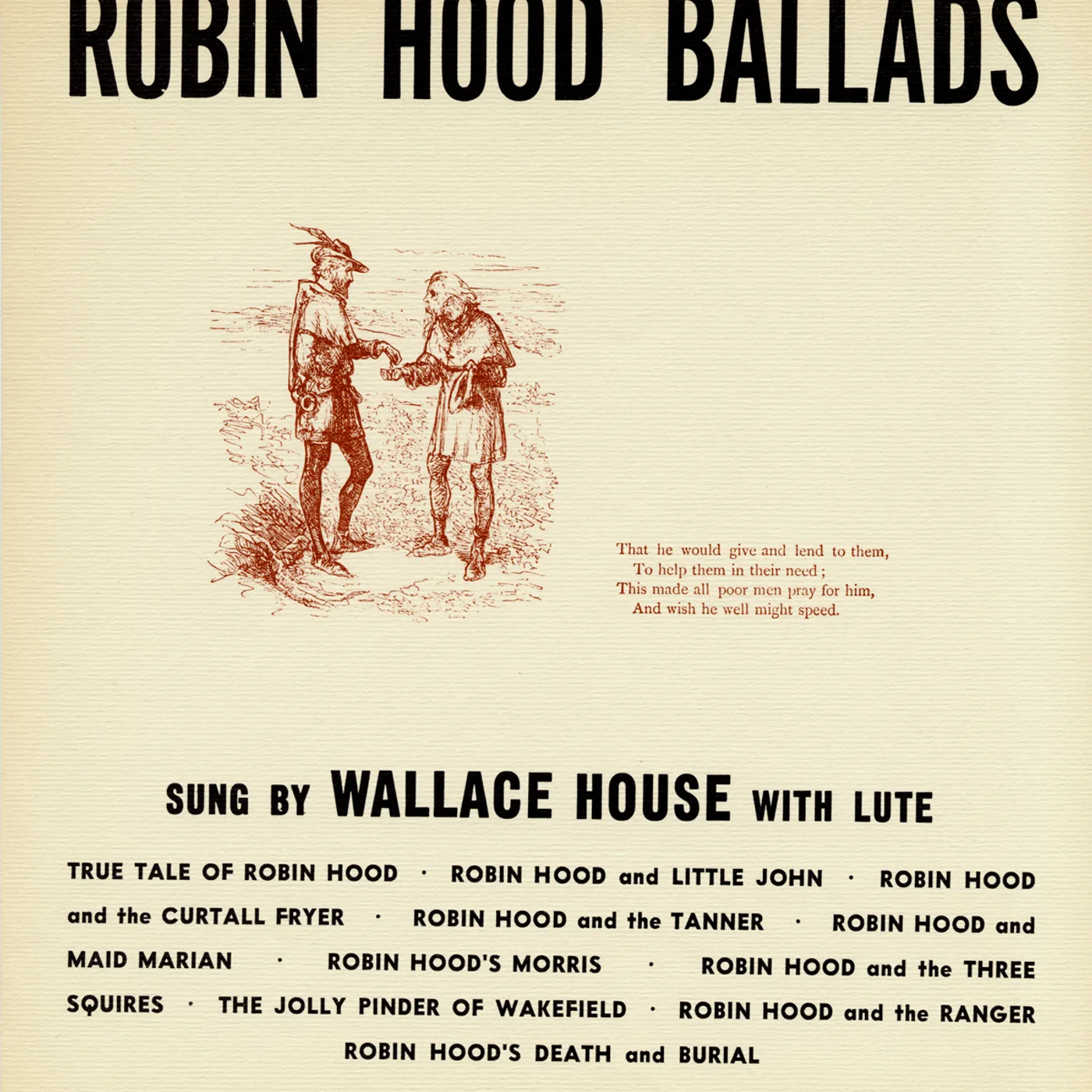 Wallace House ROBIN HOOD BALLADS CD