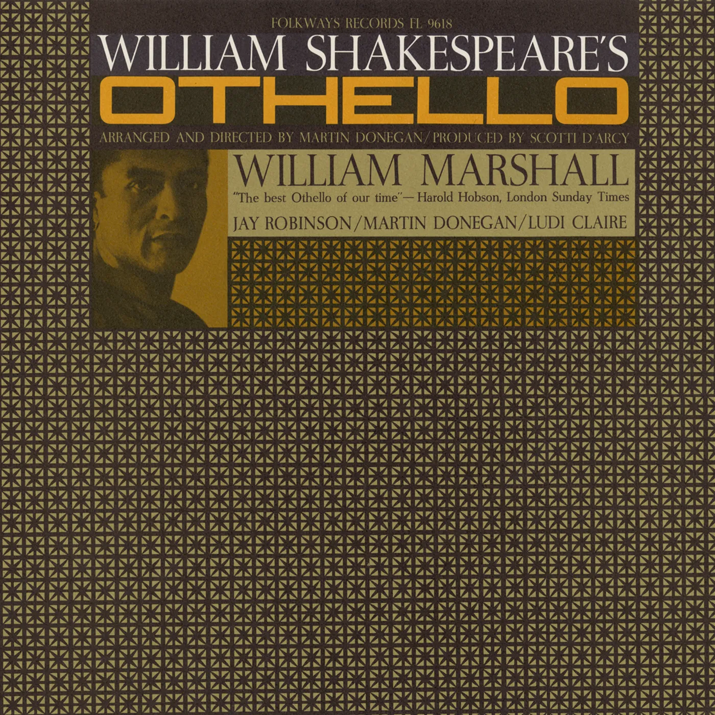 William Marshall OTHELLO: WILLIAM SHAKESPEARE CD