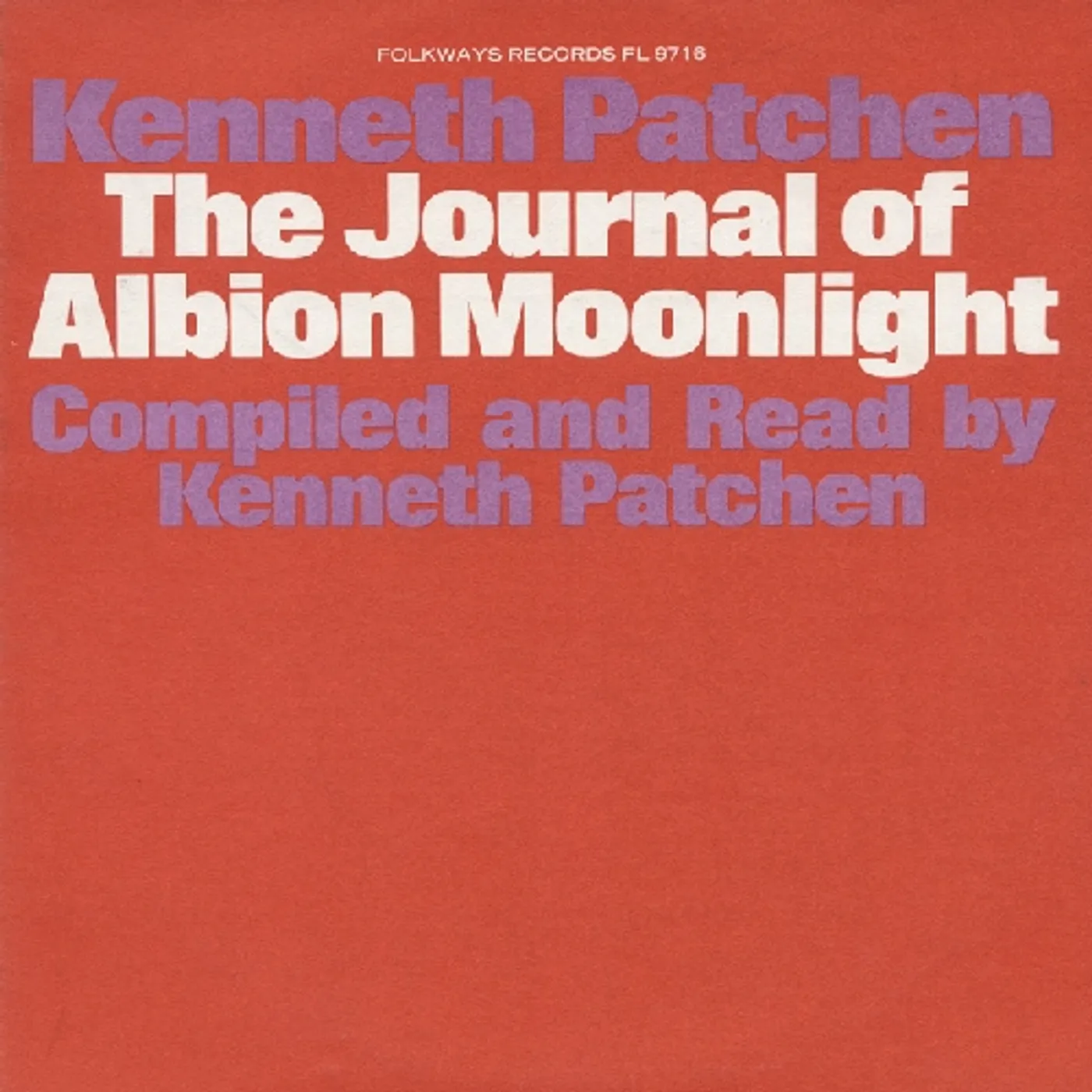 Kenneth Patchen THE JOURNAL OF ALBION MOONLIGHT CD