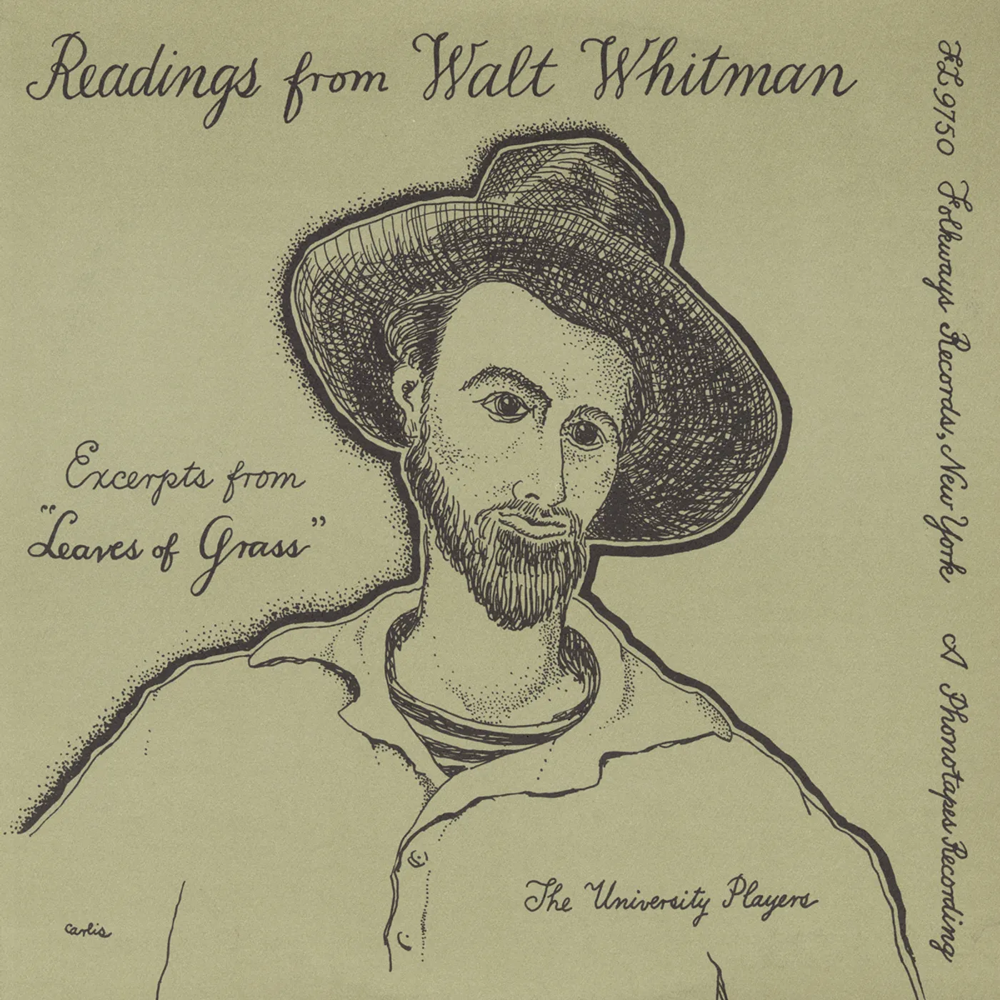 The University Players SELECTIONS FROM WALT WHITMAN'S LEAVES OF GRASS CD