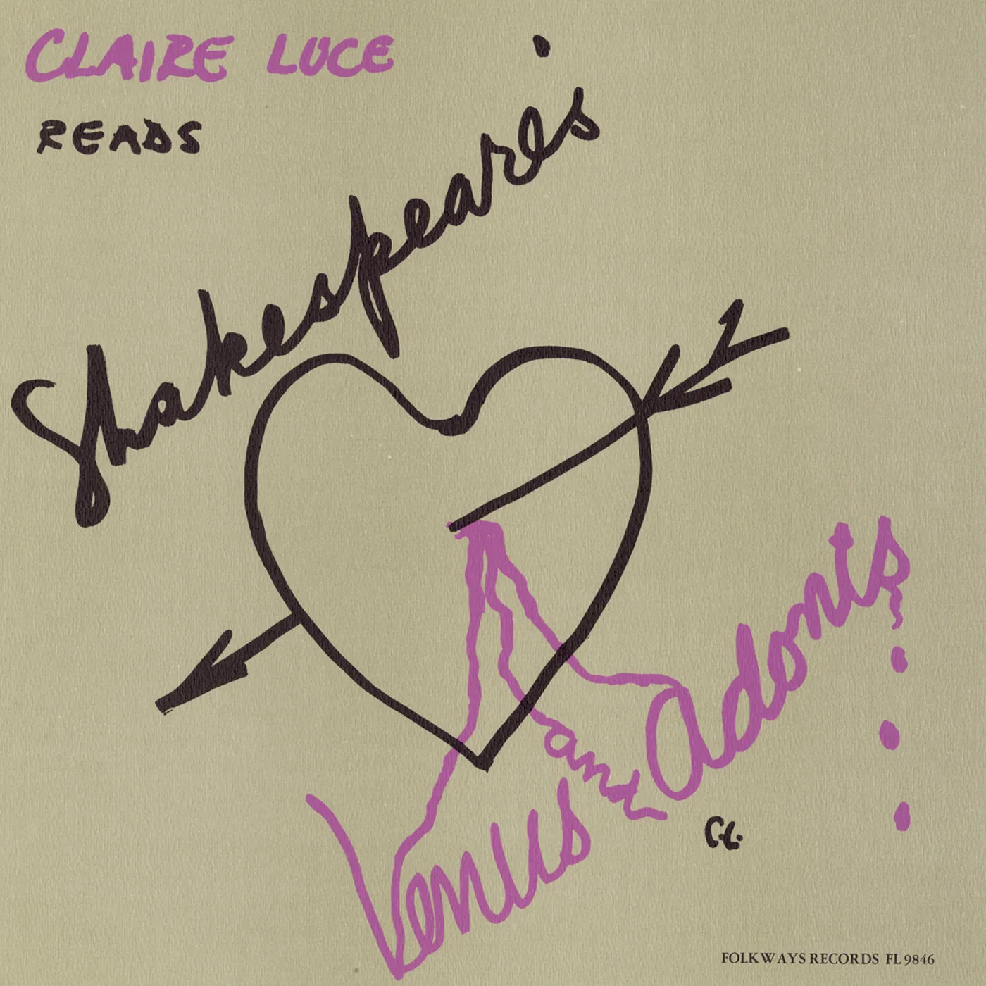 Claire Luce VENUS & ADONIS: BY WILLIAM SHAKESPEARE CD