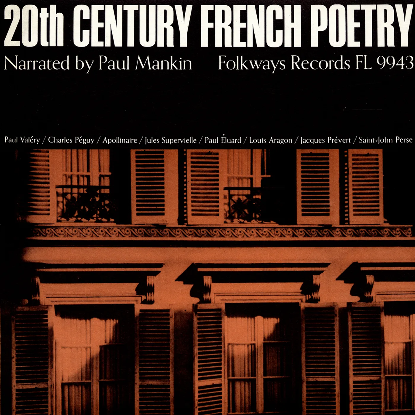 Paul A. Mankin 20TH CENTURY FRENCH POETRY CD