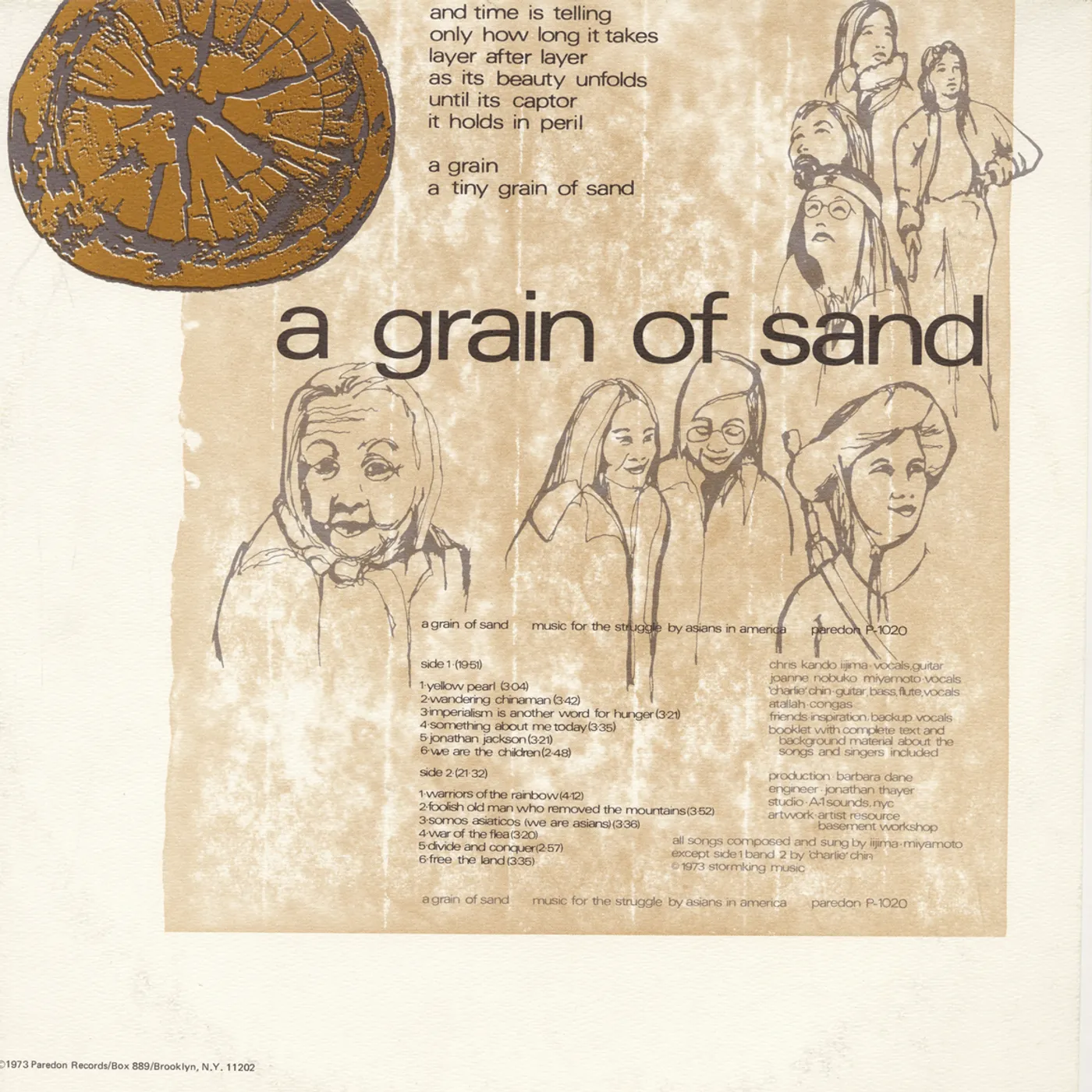 Chris Iijima A GRAIN OF SAND: MUSIC FOR THE STRUGGLE CD