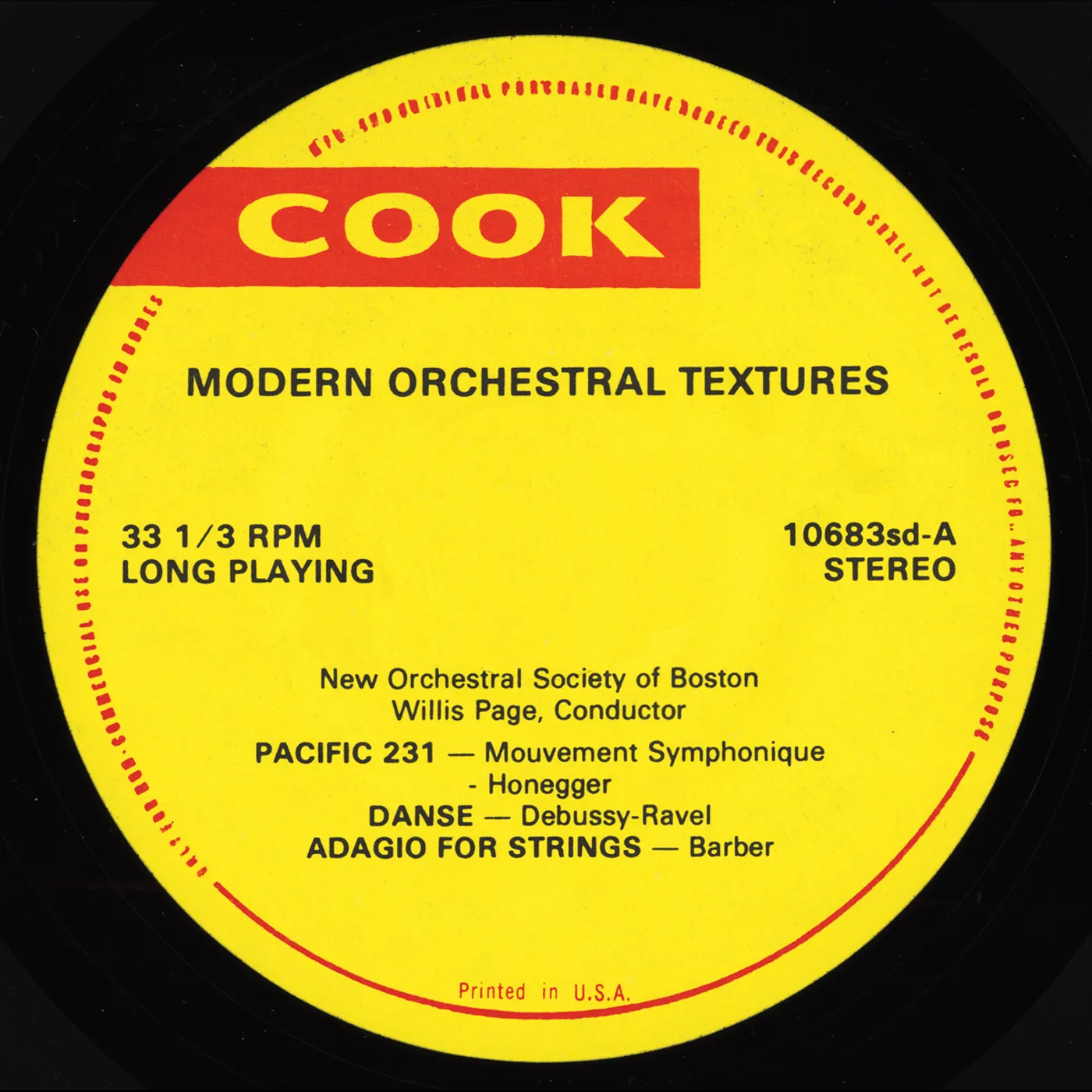 New Orchestral Society of Boston MODERN ORCHESTRAL TEXTURE CD