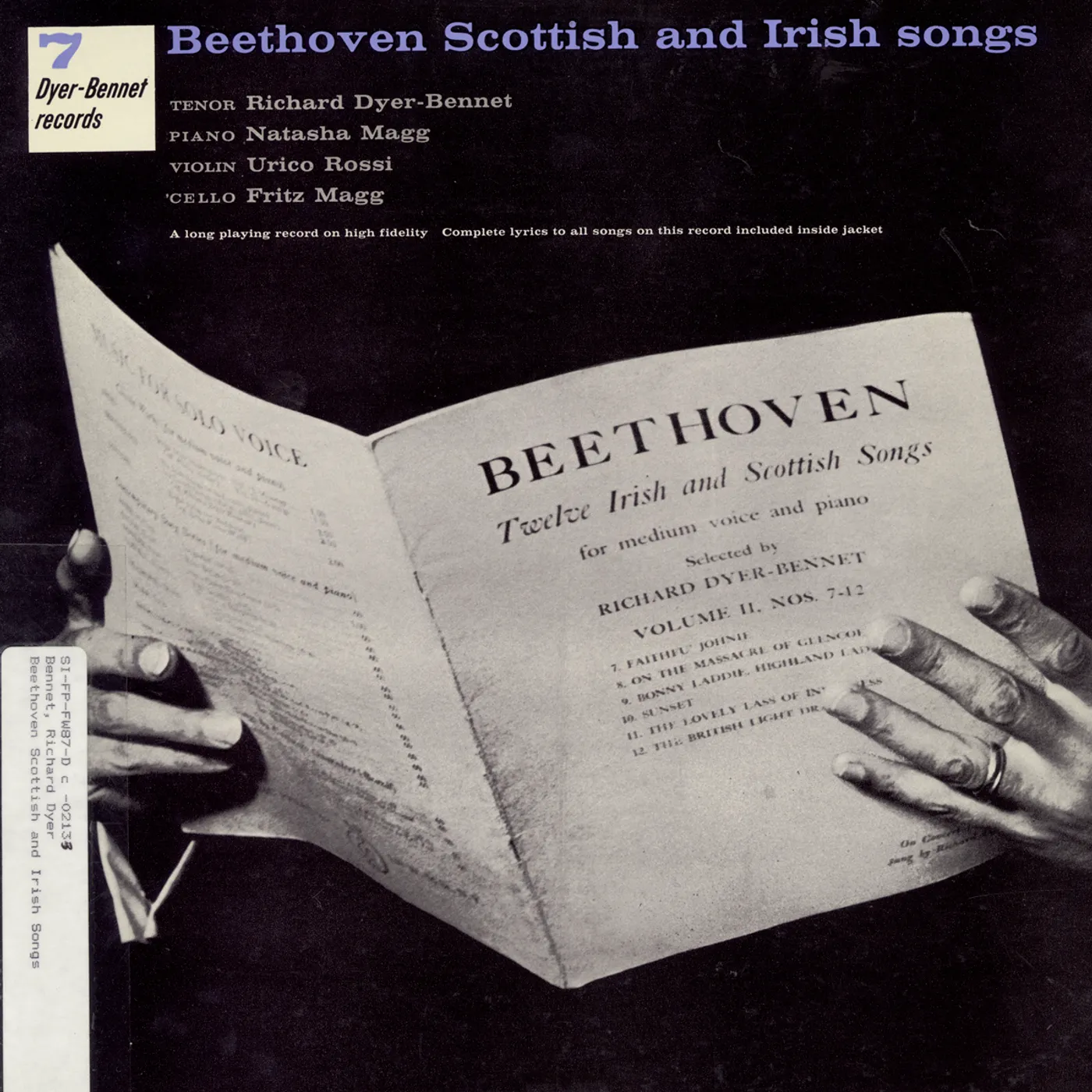 Richard Dyer-Bennet VOLUME 7: BEETHOVEN SCOTTISH AND IRISH SONGS CD