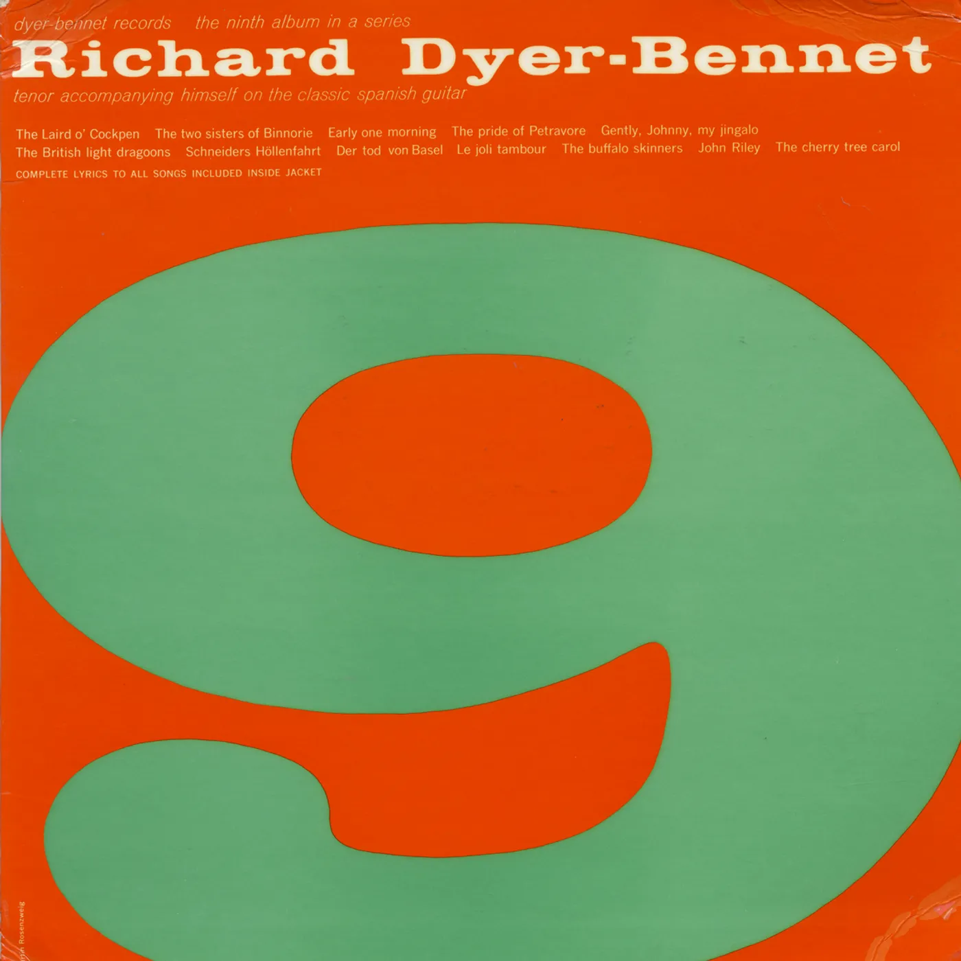 Richard Dyer-Bennet VOL. 9 CD