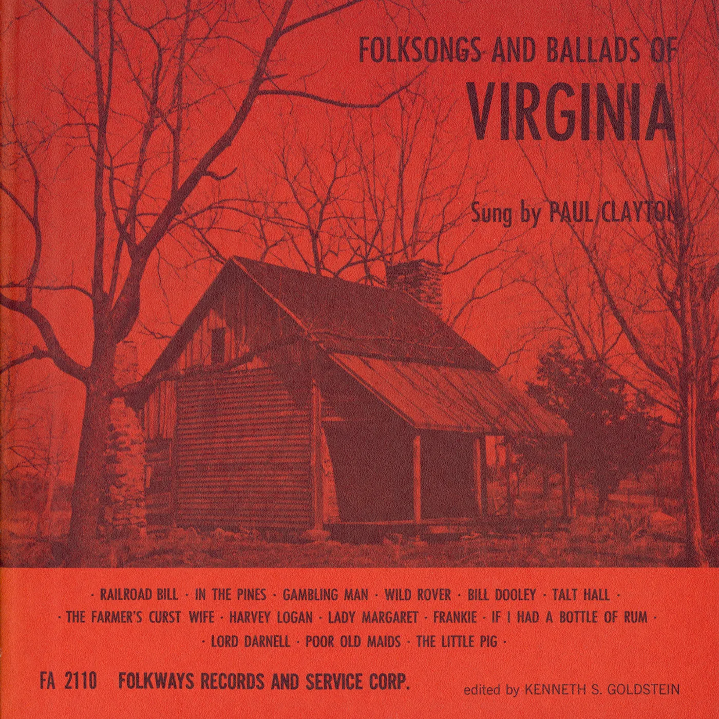 Paul Clayton FOLKSONGS AND BALLADS OF VIRGINIA CD