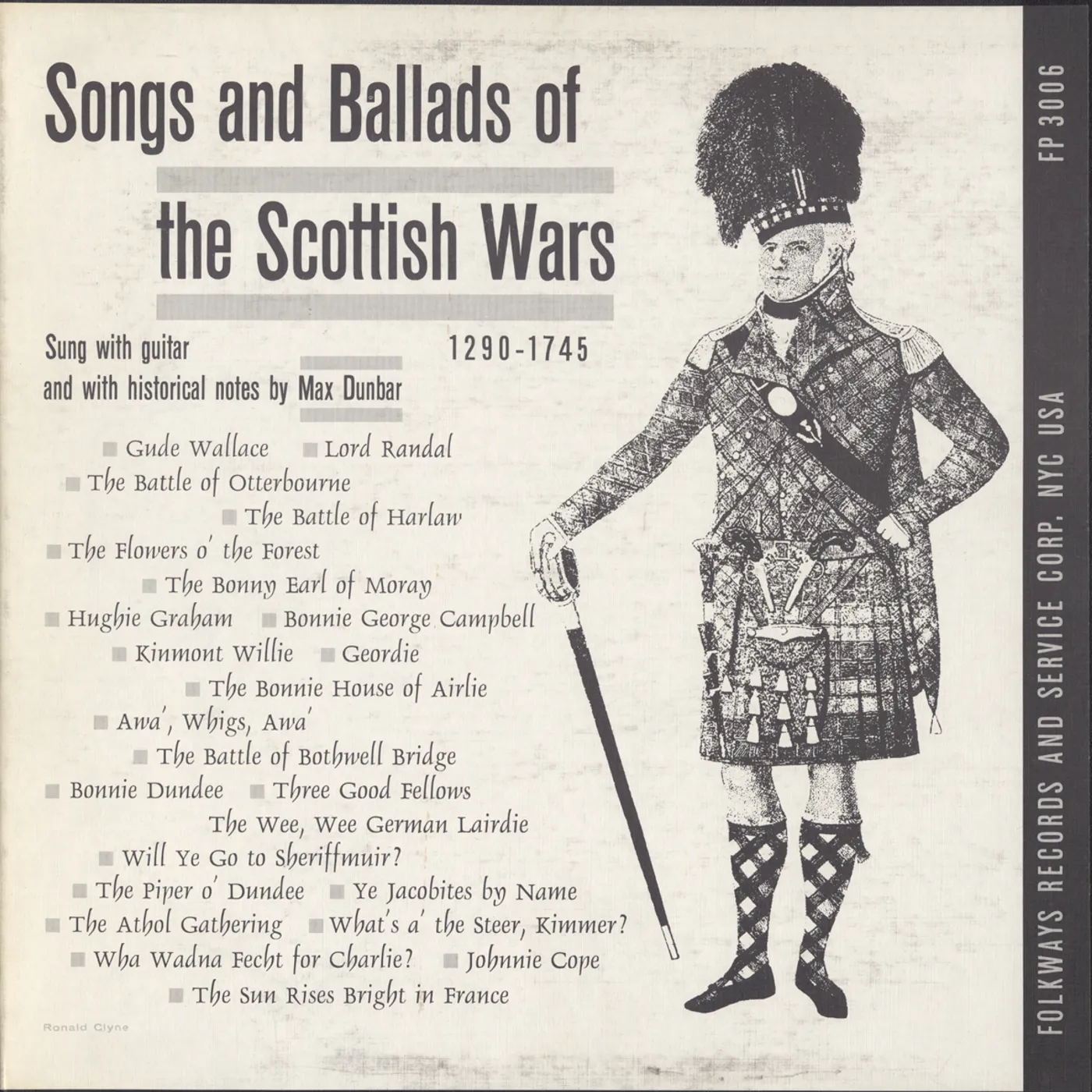 Max Dunbar SONGS AND BALLADS OF THE SCOTTISH WARS 1290-1745 CD