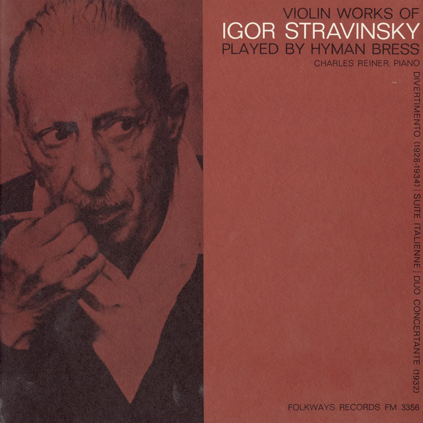 Hyman Bress VIOLIN WORKS OF IGOR STRAVINSKY CD