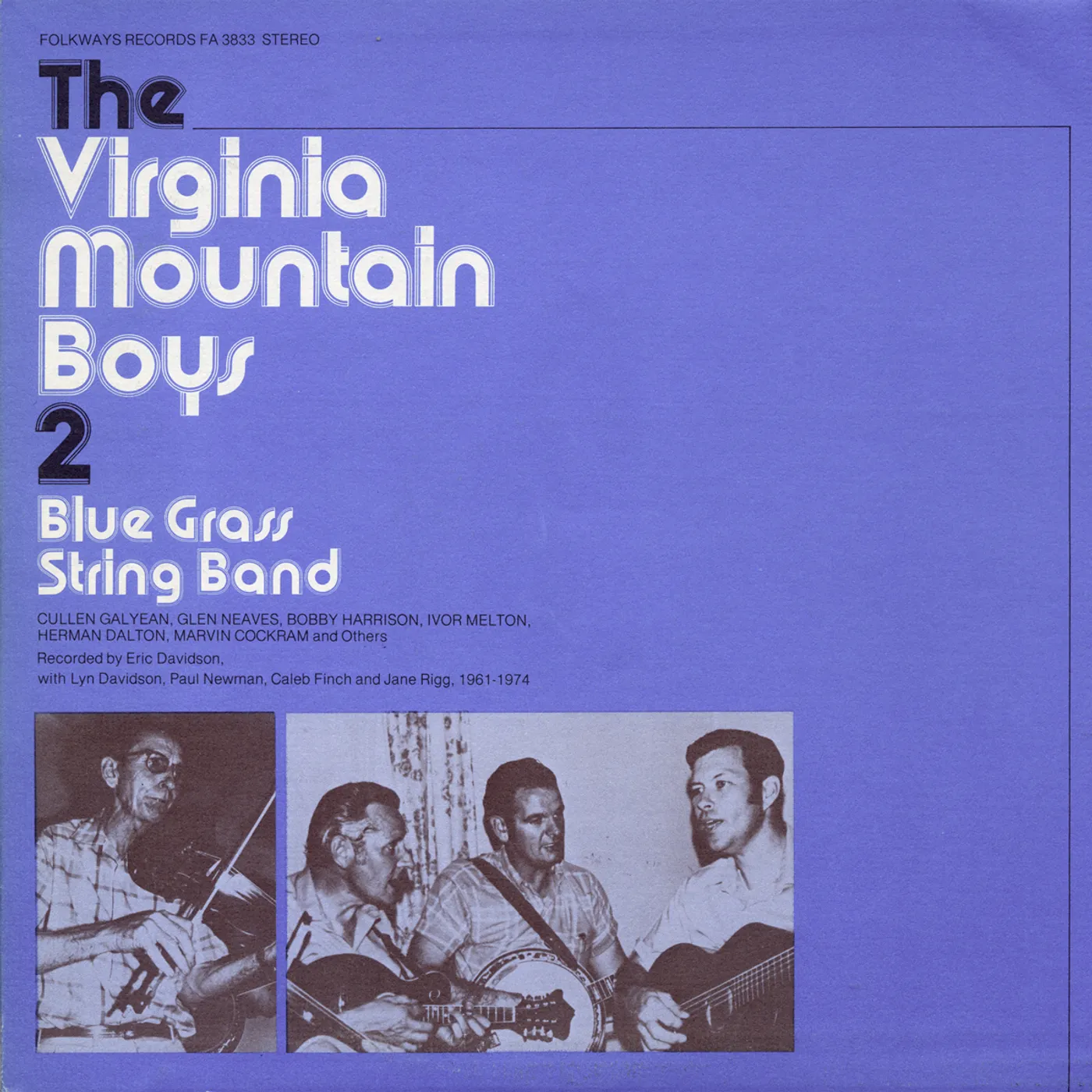 The Virginia Mountain Boys 2: BLUEGRASS STRING BAND CD