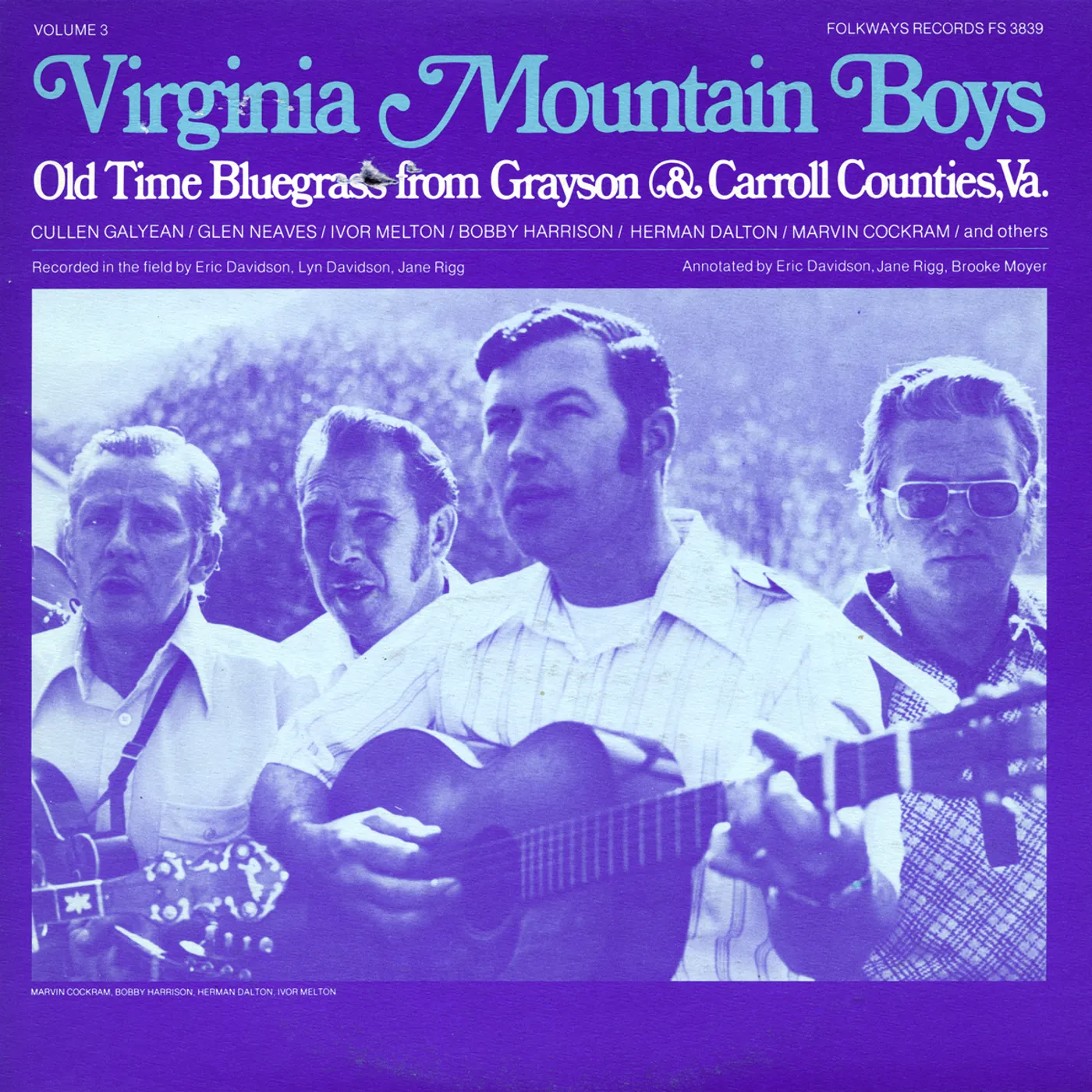 The Virginia Mountain Boys: OLD TIME BLUEGRASS FROM CD