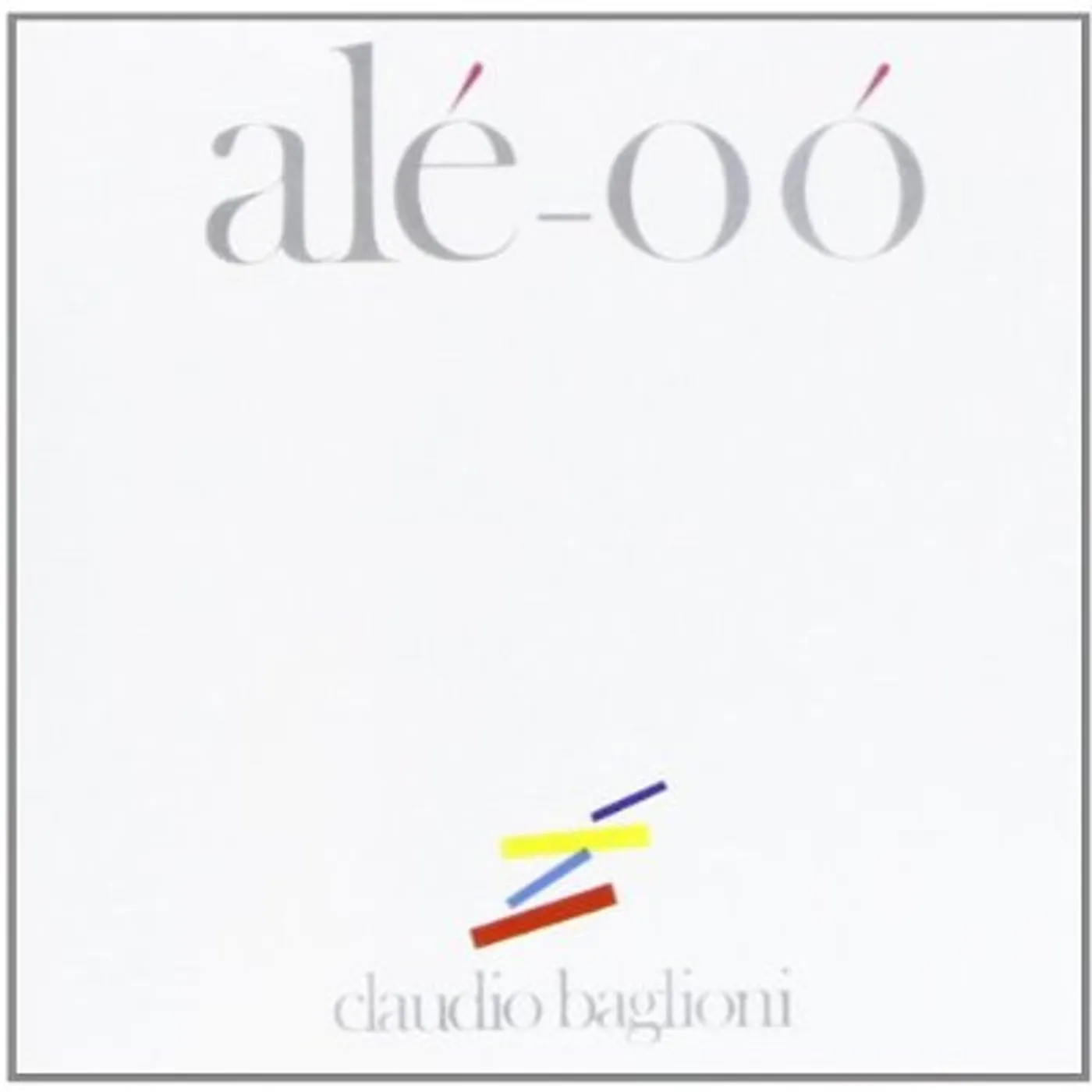 Claudio Baglioni ALE O O CD