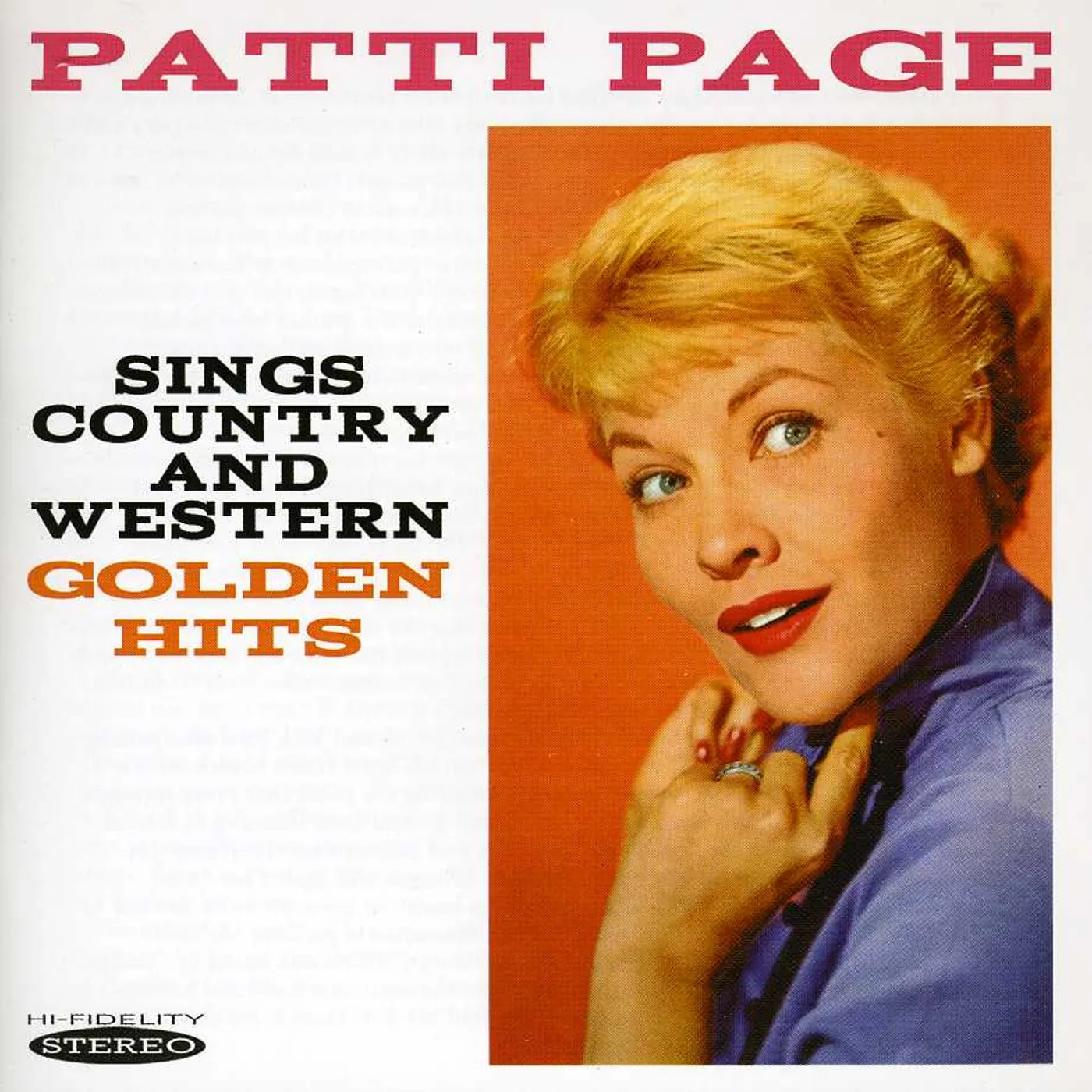 Patti Page SINGS COUNTRY & WESTERN GOLDEN HITS CD