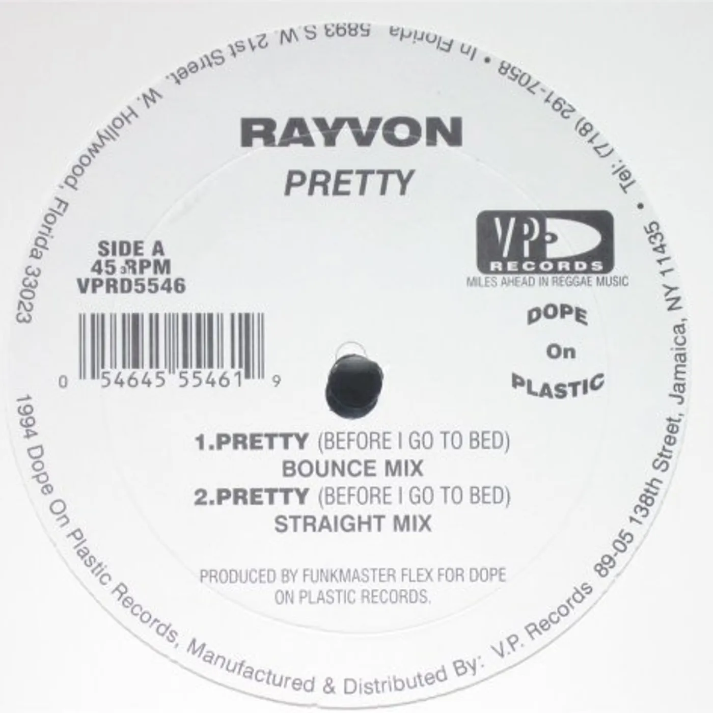 Rayvon PRETTY Vinyl Record