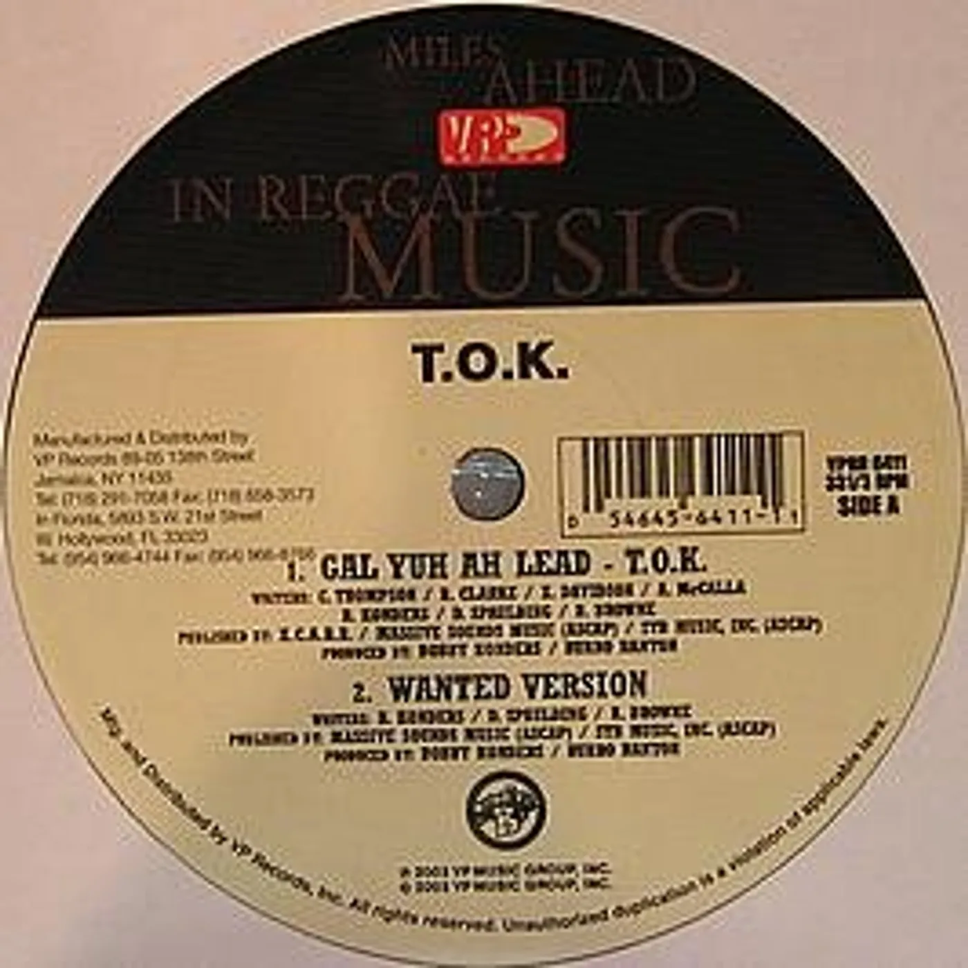 T.O.K. GAL YUH AH LEAD Vinyl Record