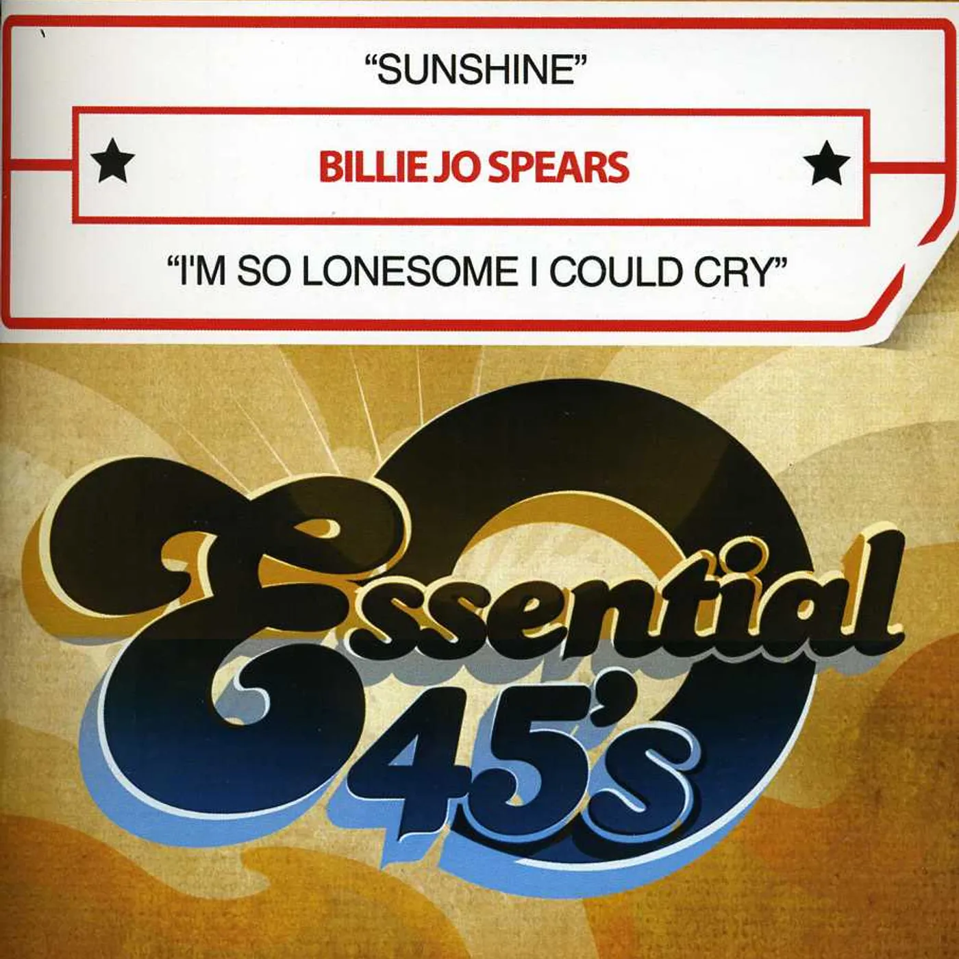 Billie Jo Spears SUNSHINE / I'M SO LONESOME I COULD CRY CD