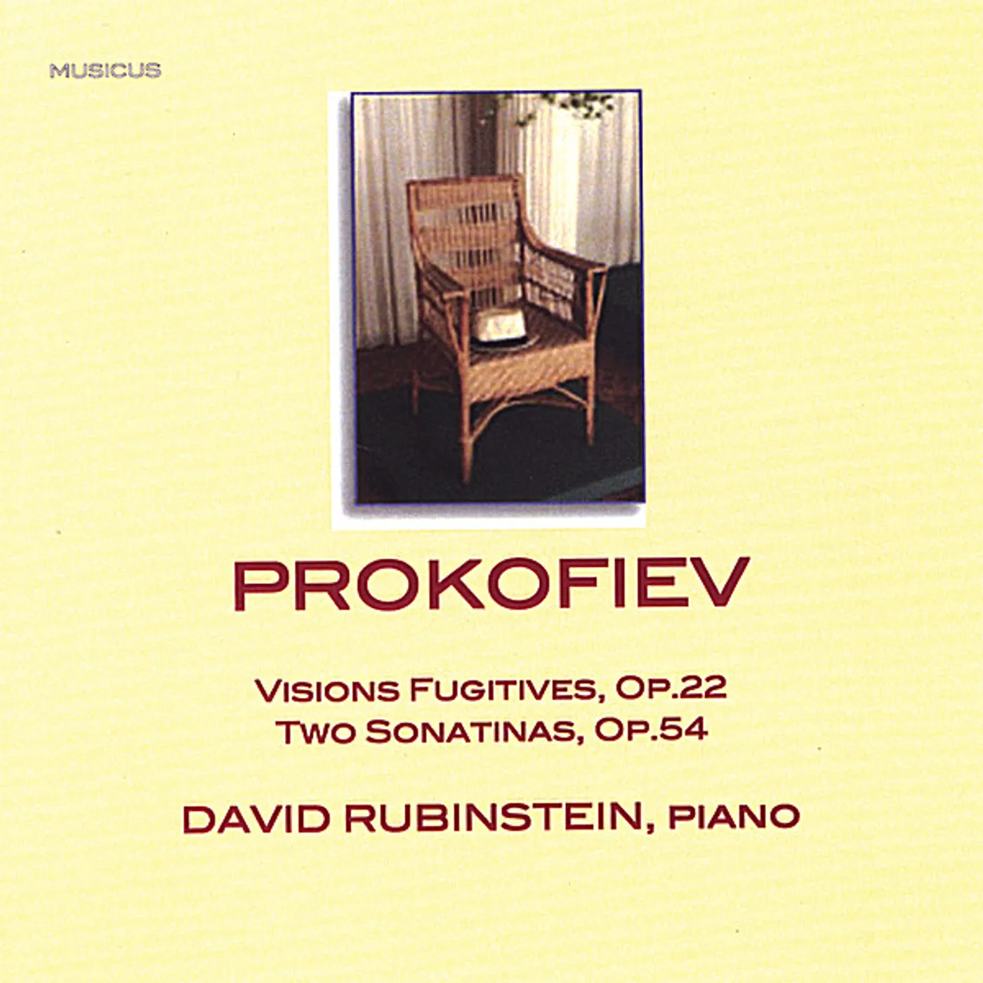 David Rubinstein VISIONS FUGITIVES OP22 & TWO SONATINAS OP 54 CD