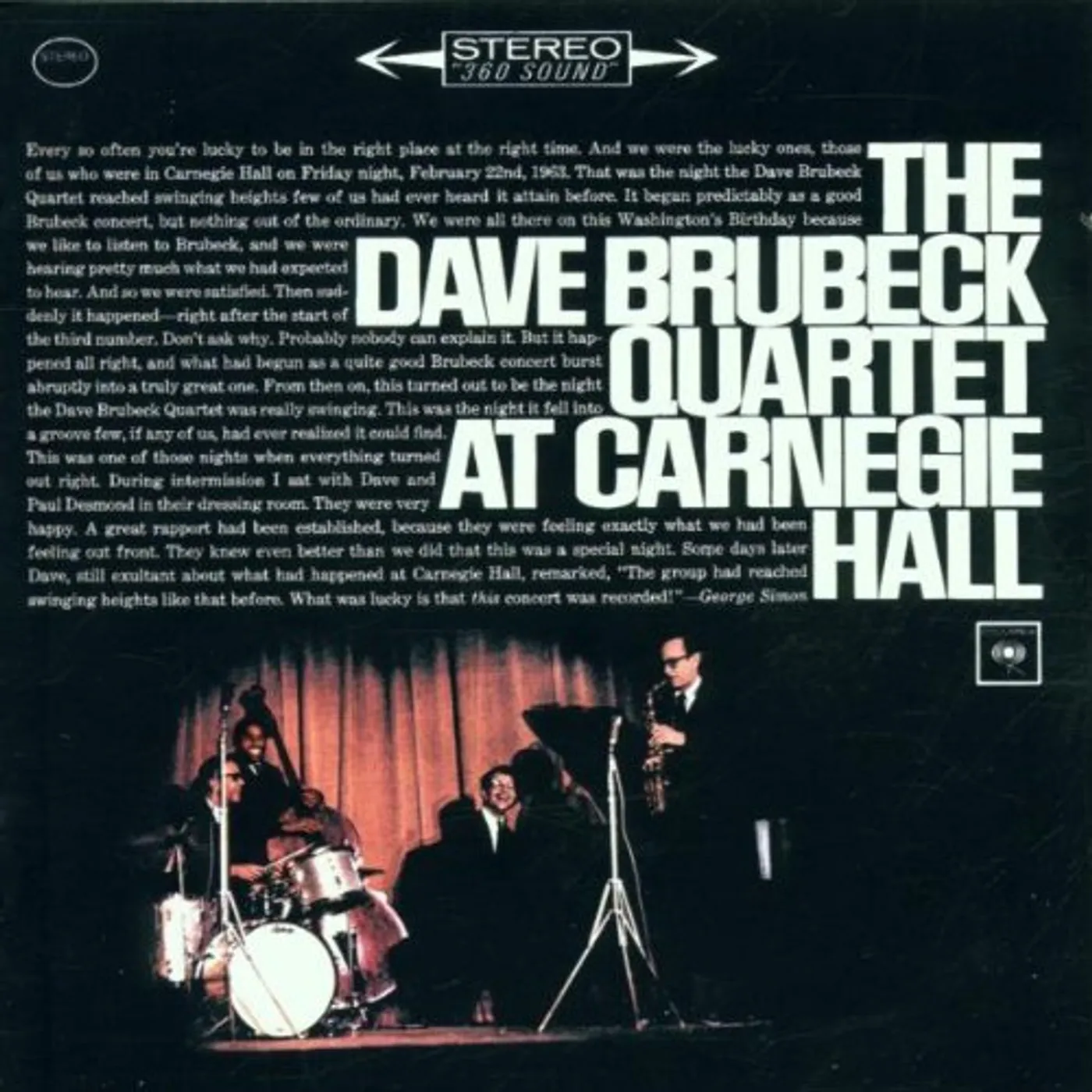 The Dave Brubeck Quartet AT CARNEGIE HALL CD