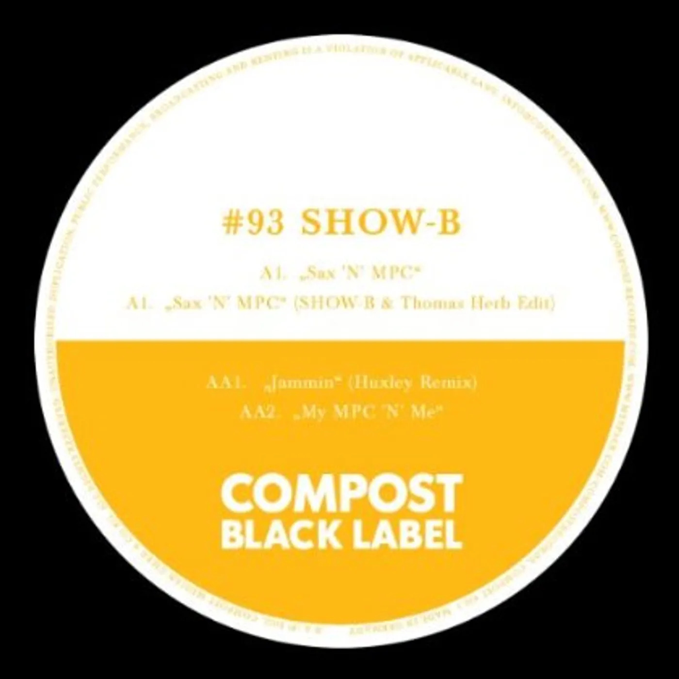 SHOW-B SAX'N'MPC Vinyl Record