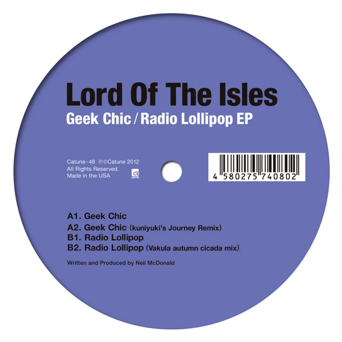 Lord Of The Isles GEEK CHIC / RADIO LOLLIPOP (EP) Vinyl Record