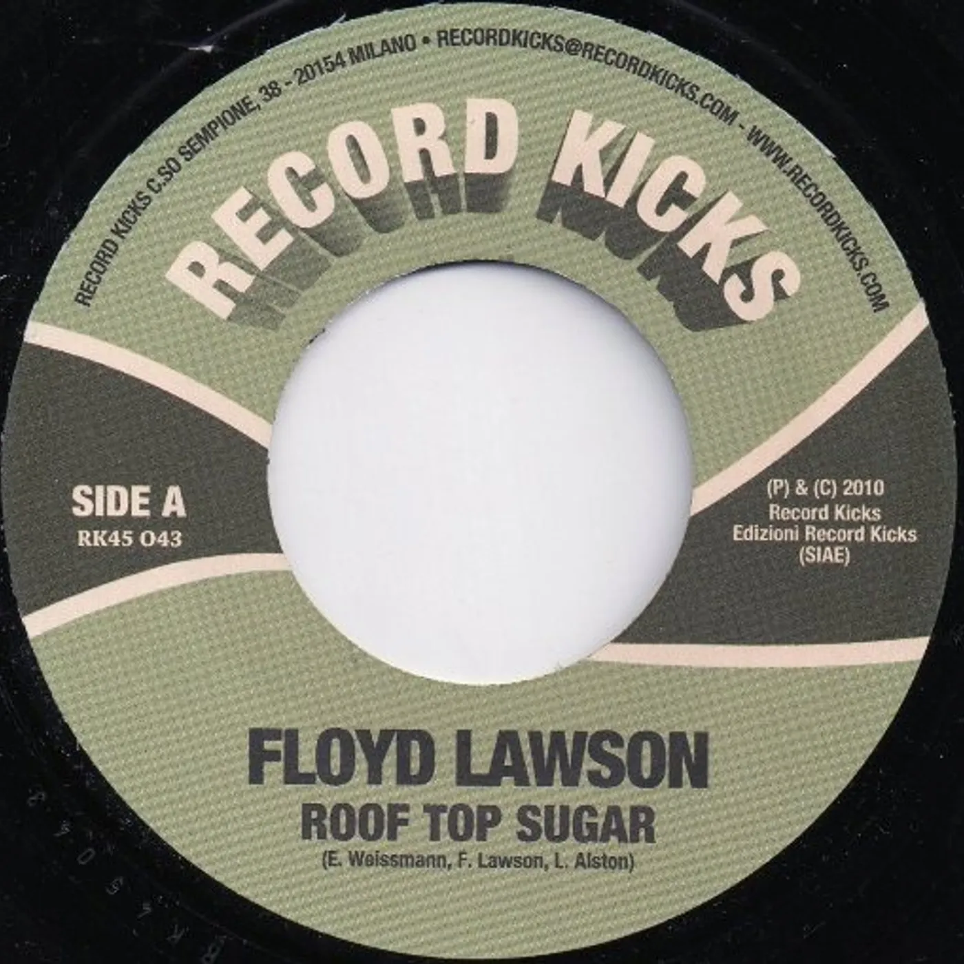 Floyd Lawson ROOF TOP SUGAR / I AIN'T GOING NOWHERE Vinyl Record